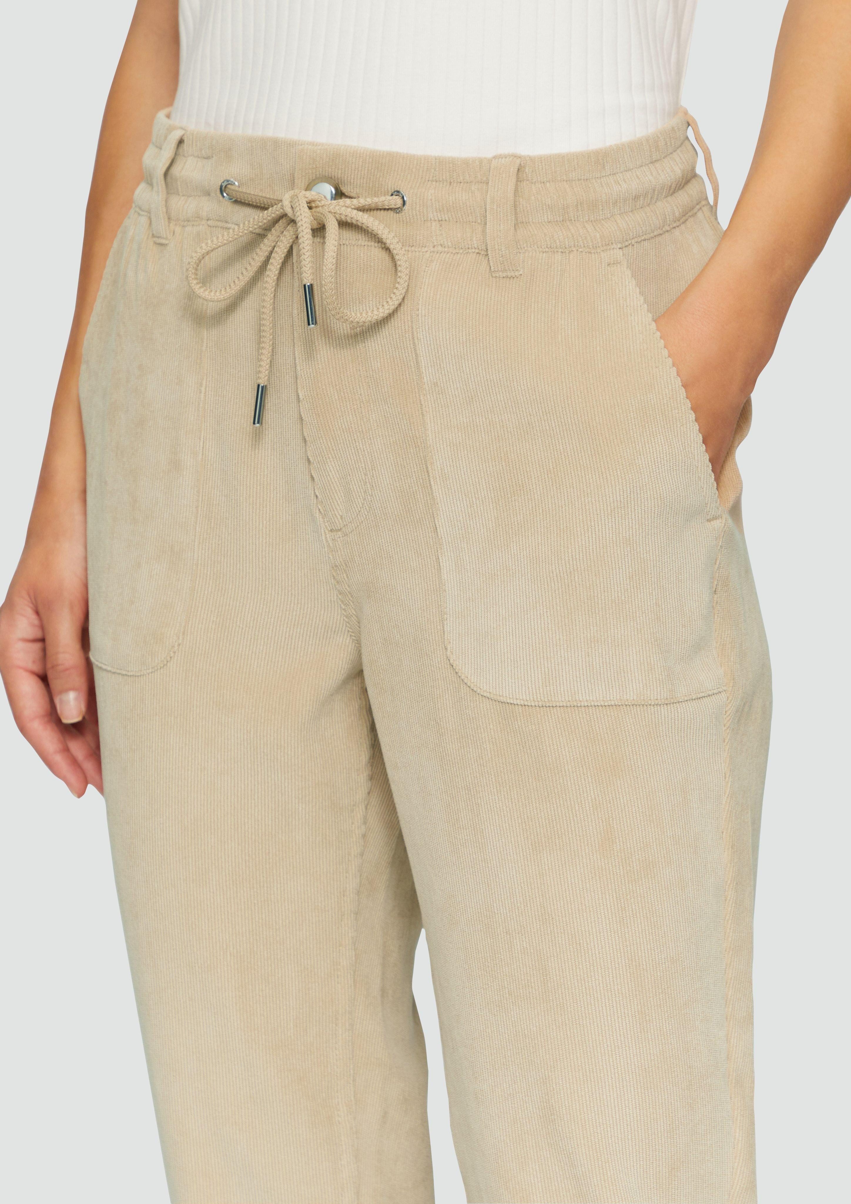 s.Oliver 7/8-Hose Fließende Jogpants aus Feincord günstig online kaufen