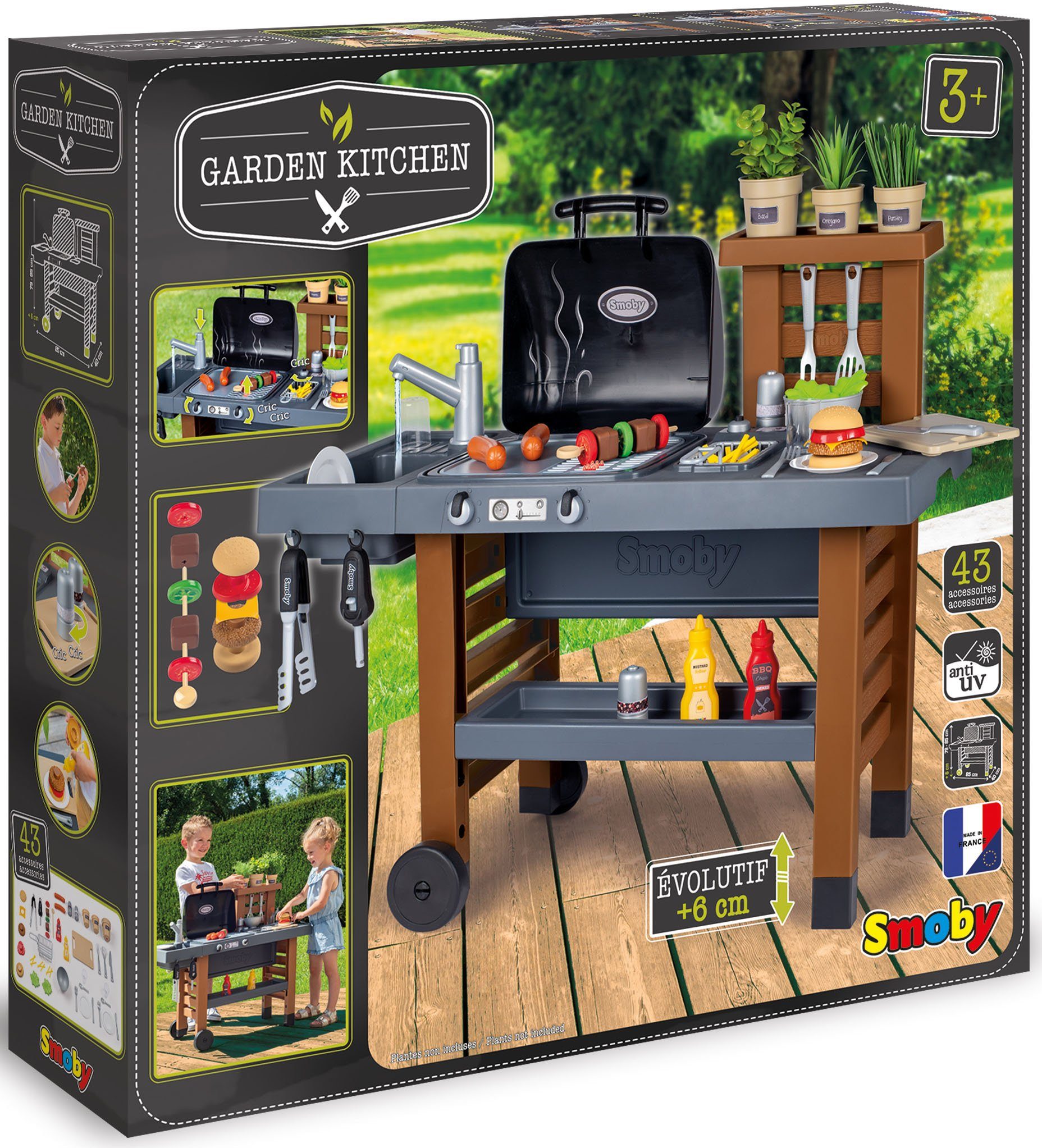 Smoby Spielküche Outdoor Gartenküche Kunststoff, mit Grill, Spülbecken und günstig online kaufen