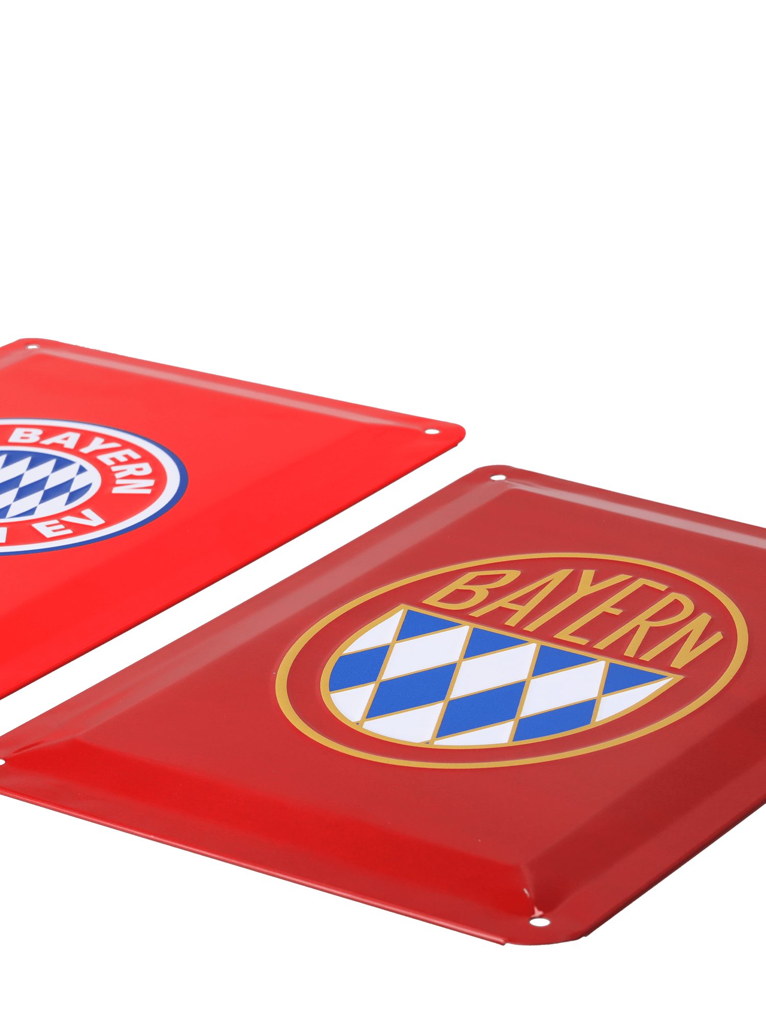 FC Bayern München Metallschild FC Bayern München I Metallschild 2er-Set Retro I Rot