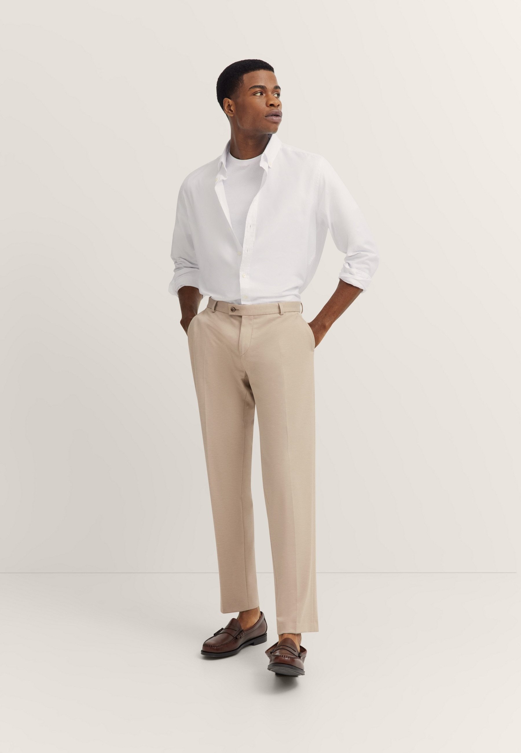 bugatti Anzughose Regular Fit Jersey-Artikel mit Stretch
