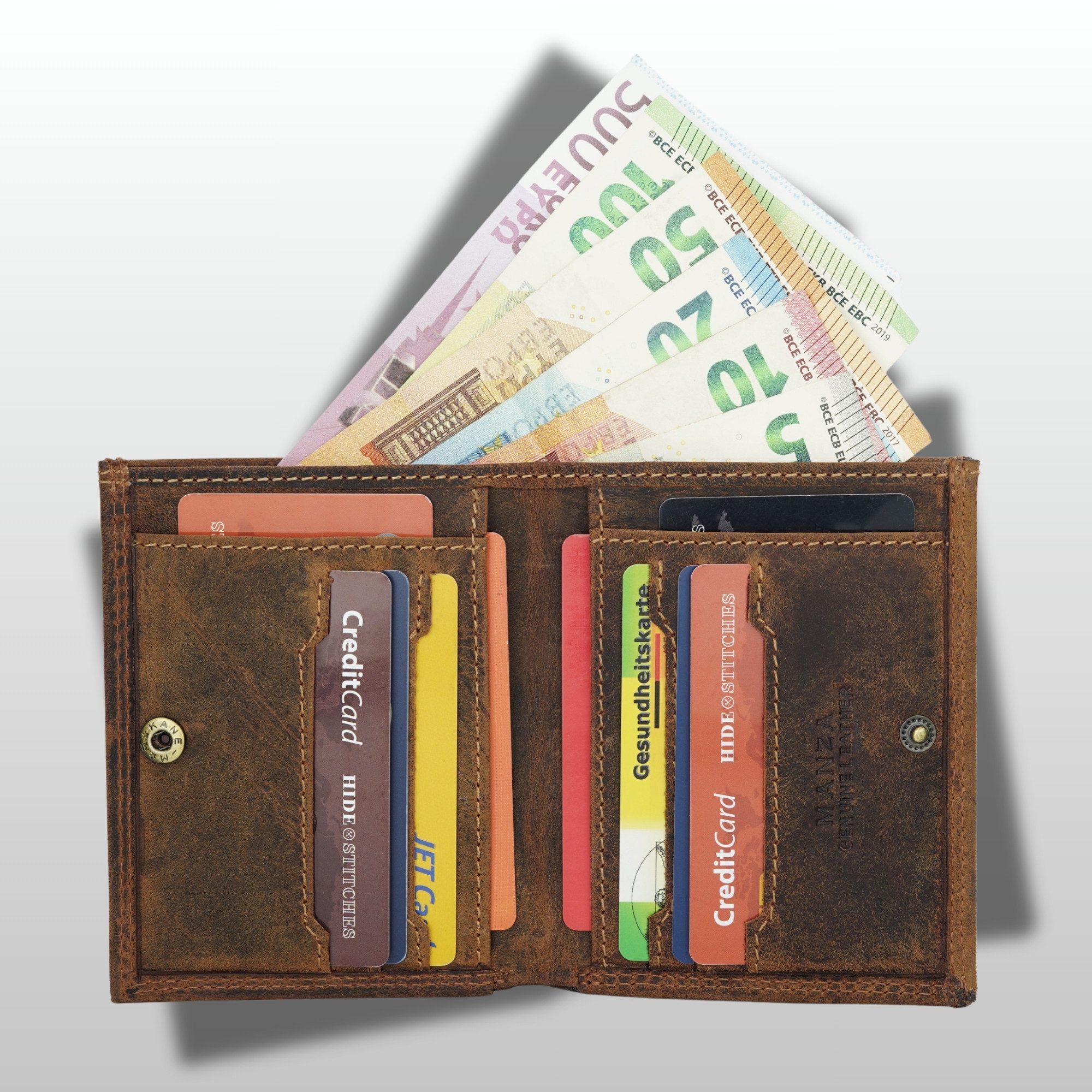 Manza Geldbörse eldbörse Wiener Schachtel Portemonnaie Echt Leder Geldbeute günstig online kaufen