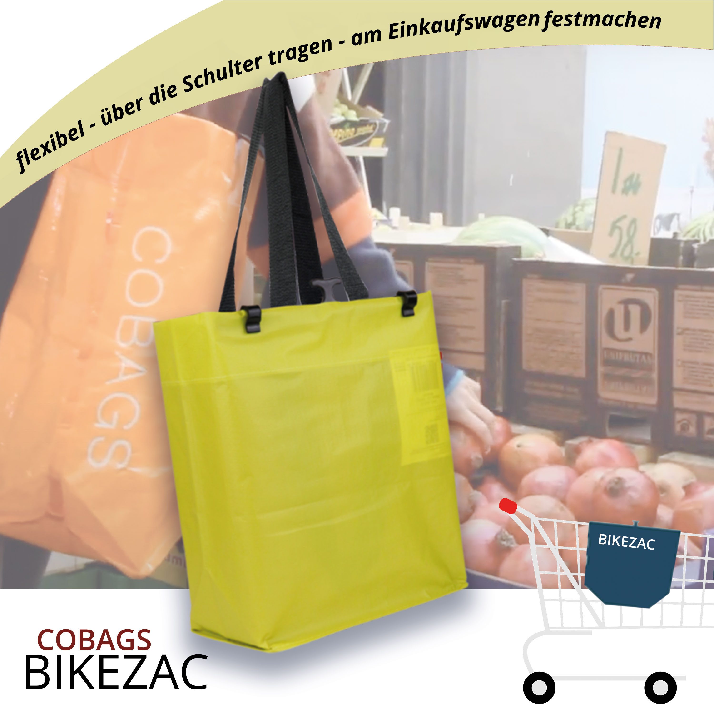 BIKEZAC Shopper COBAGS 2.0 Gepäckträgertasche Blau günstig online kaufen