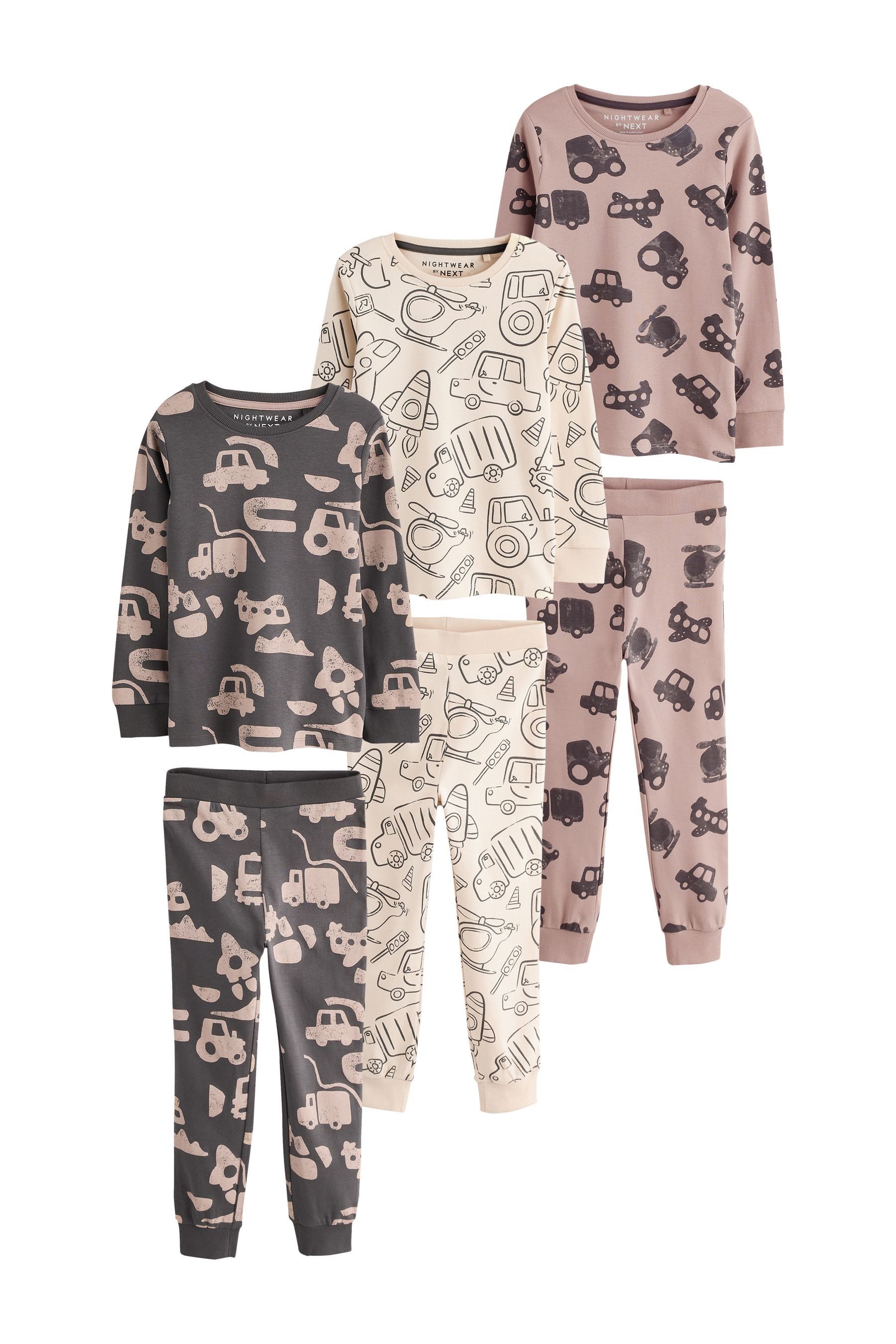 Next Pyjama 3er-Pack Mini Snuggle Schlafanzüge günstig online kaufen
