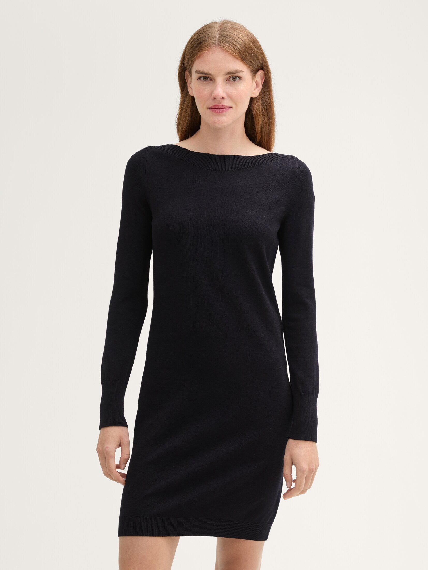 Sommerkleid Strickkleid mit U-Boot-Ausschnitt