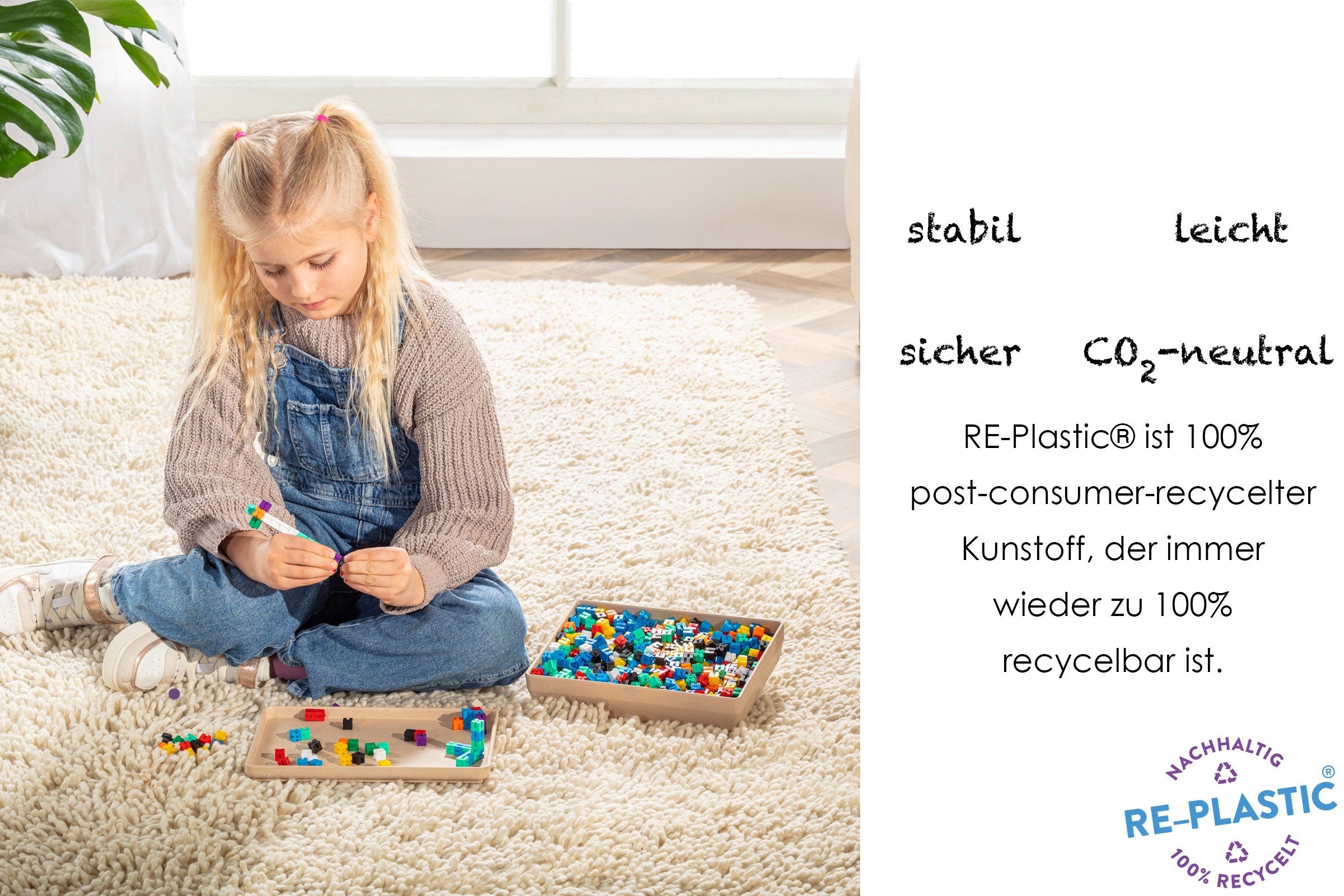 Wissner® aktiv lernen Lernspielzeug Geometriebrett klein transparent, Geobrett Mathe lernen RE-Plastic® (62-St), RE-Plastic®