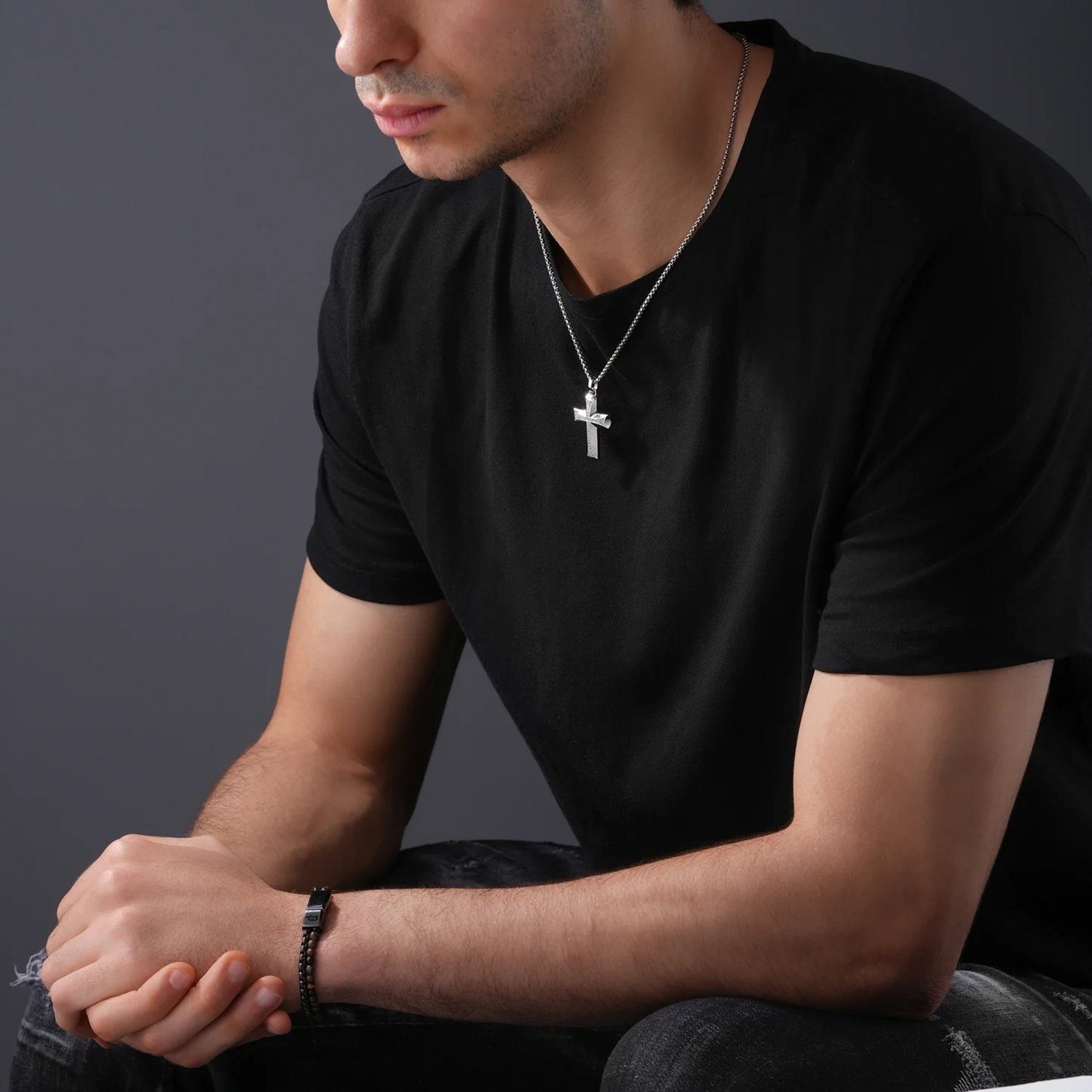 Police Kette mit Anhänger Crossroads Ed...