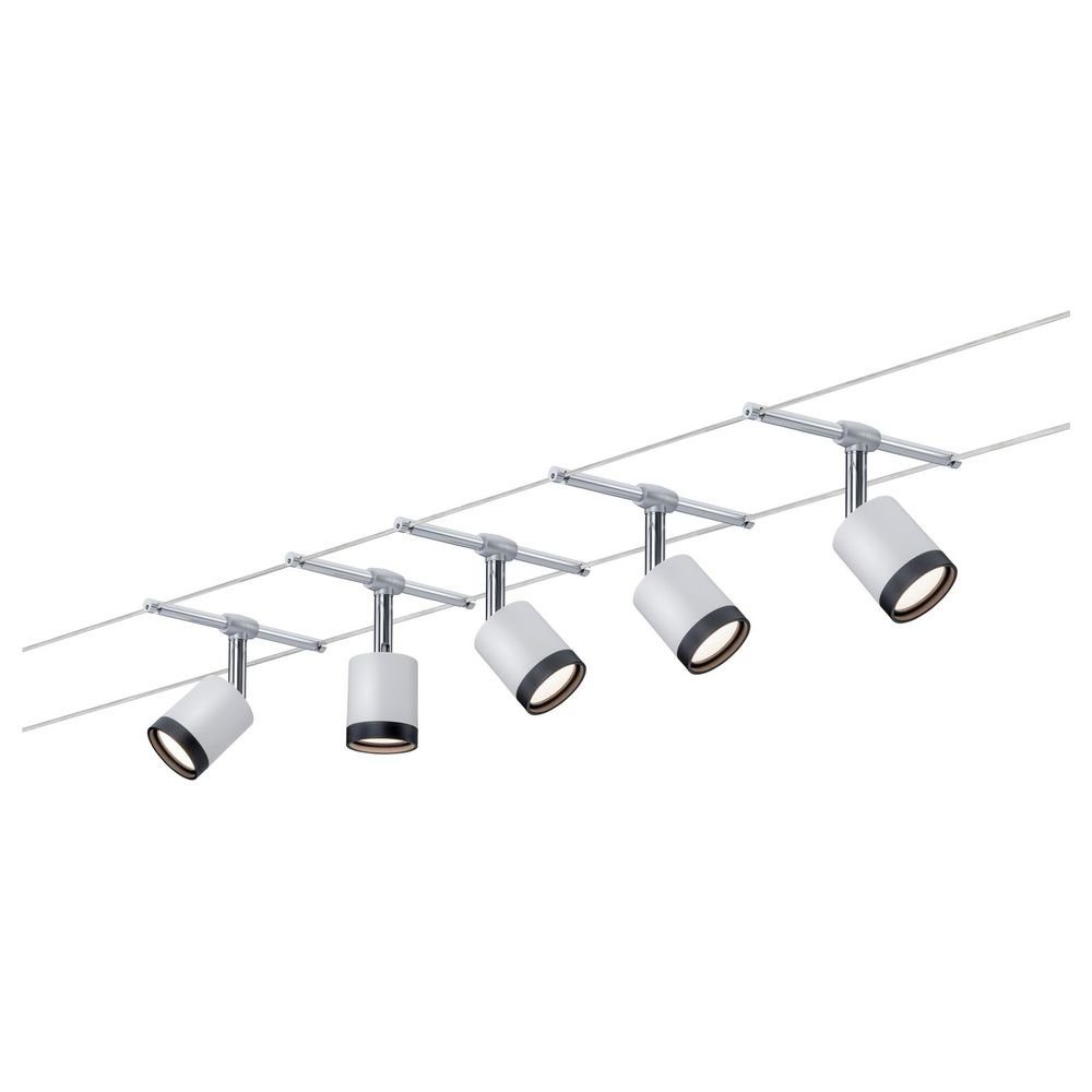 4W Leuchtmittel Seilsystem fest Paulmann weiß in LED, keine Komplettset, schwarz Seilsystem und TunLED Ja, enthalten: Deckenleuchte verbaut, 5x Angabe, warmweiss,