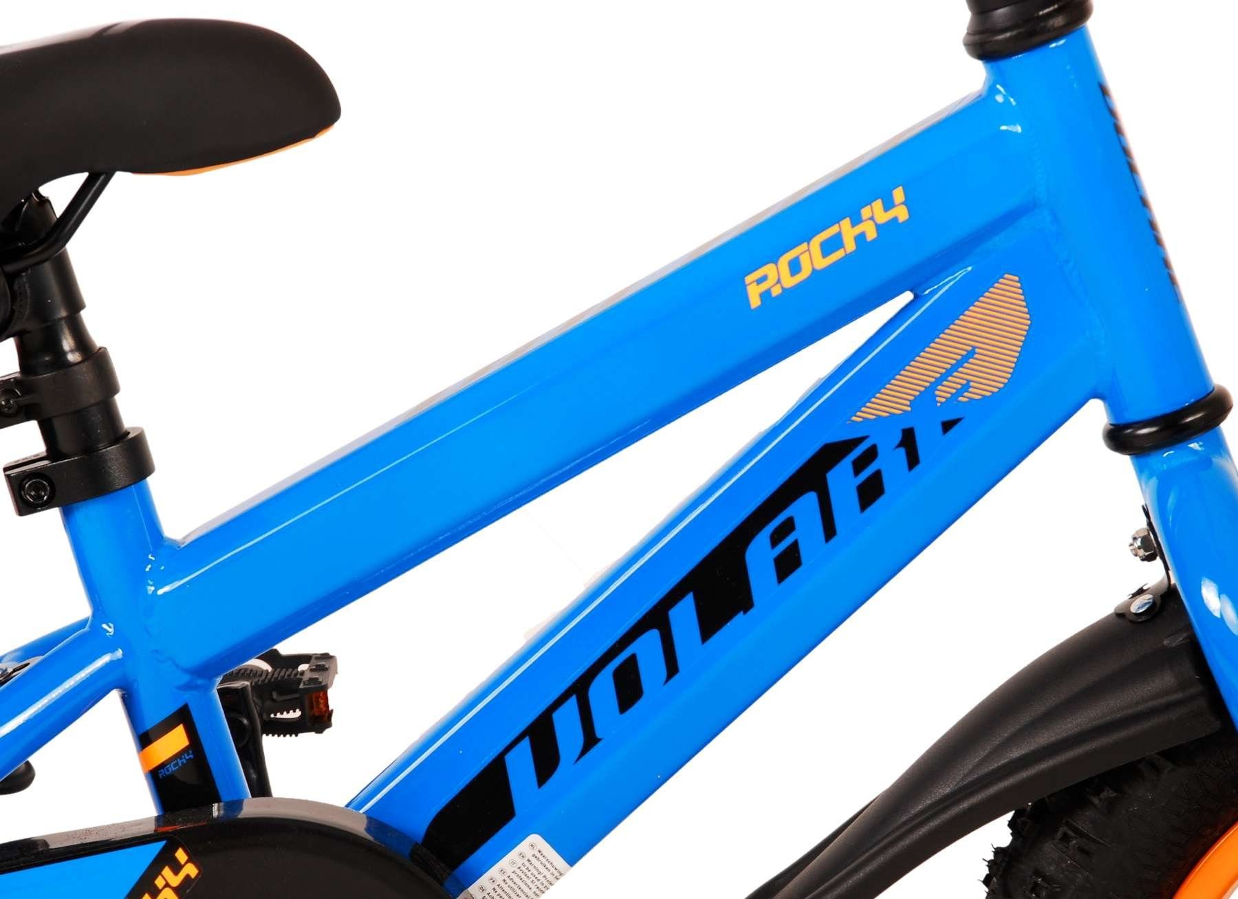 18 bis Rocky 85% Volare Kinderfahrrad 60 kg, - Blau oder und Jungen Rücktrittbremse, zusammengebaut, Zoll, Farben Größen - 12,14,16 Stützräder verschieden -