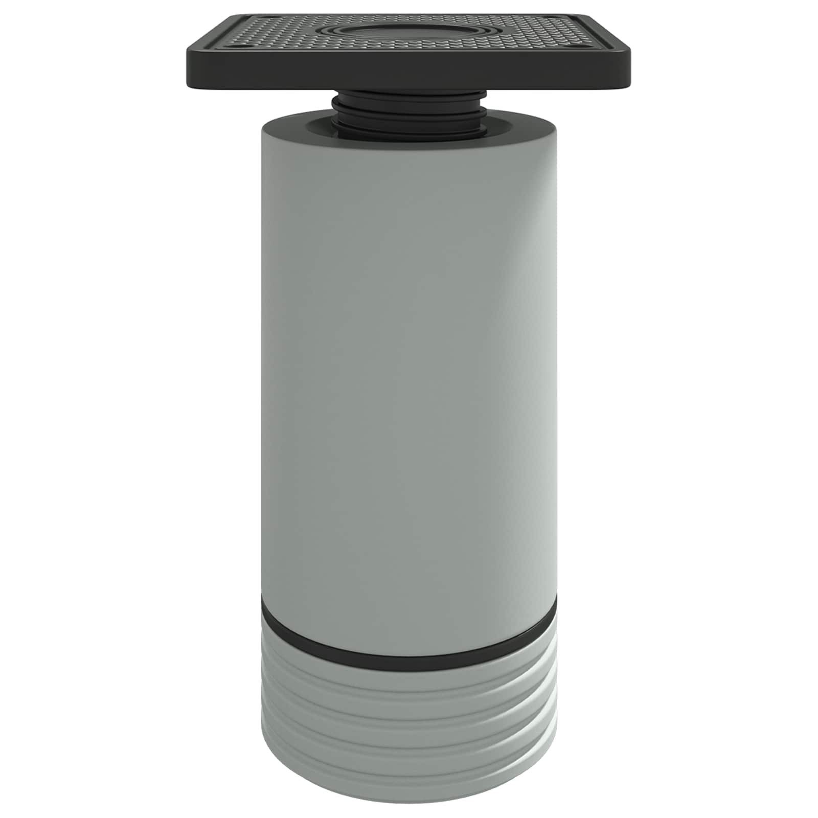 vidaXL Möbelfuß, Möbelbeine Verstellbar 2 pcs Weiß 64 x 64 x 100 mm PP