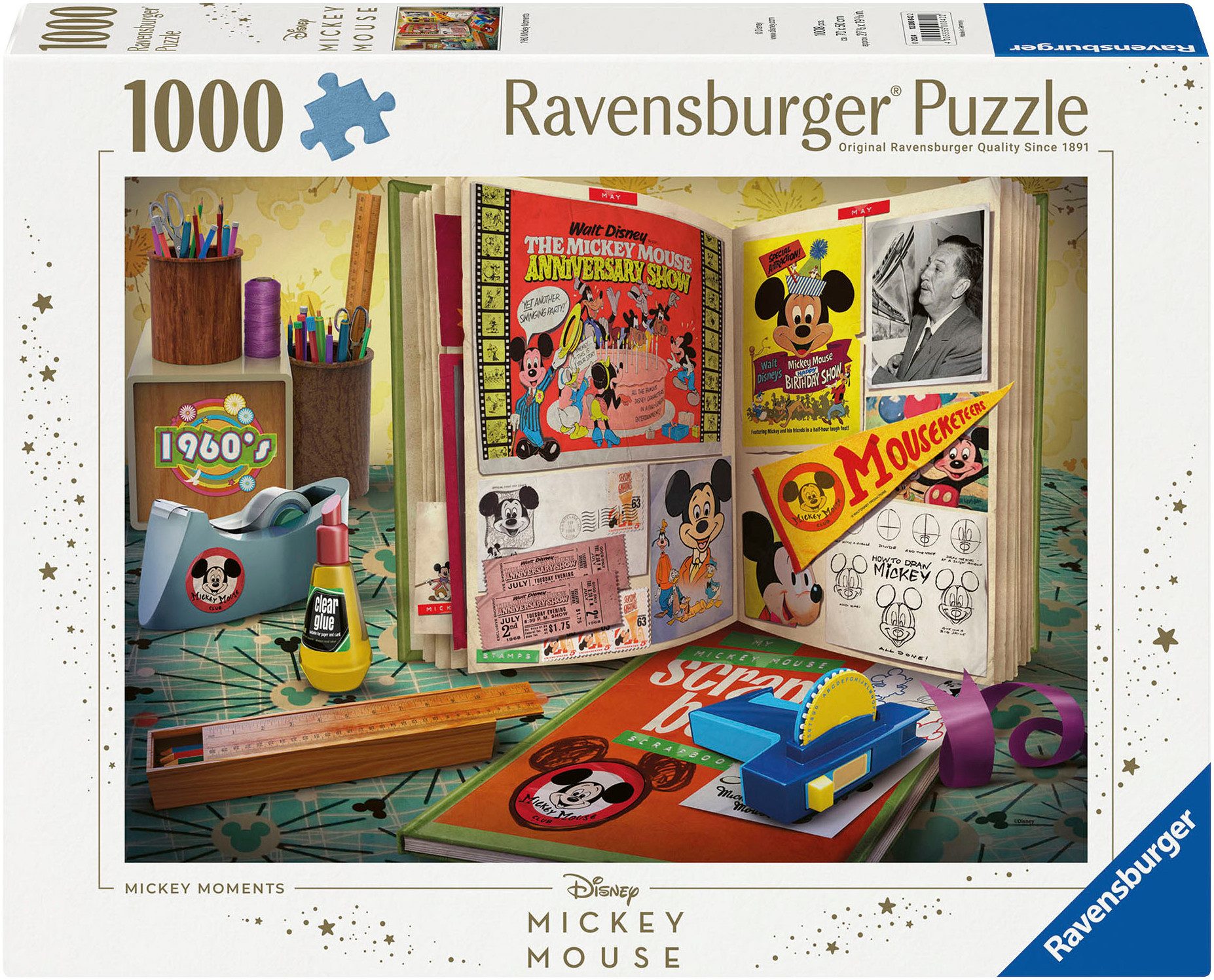 Ravensburger Puzzle Disney Mickey Mouse, 1960 Mickey Moments, 1000 Puzzlete günstig online kaufen