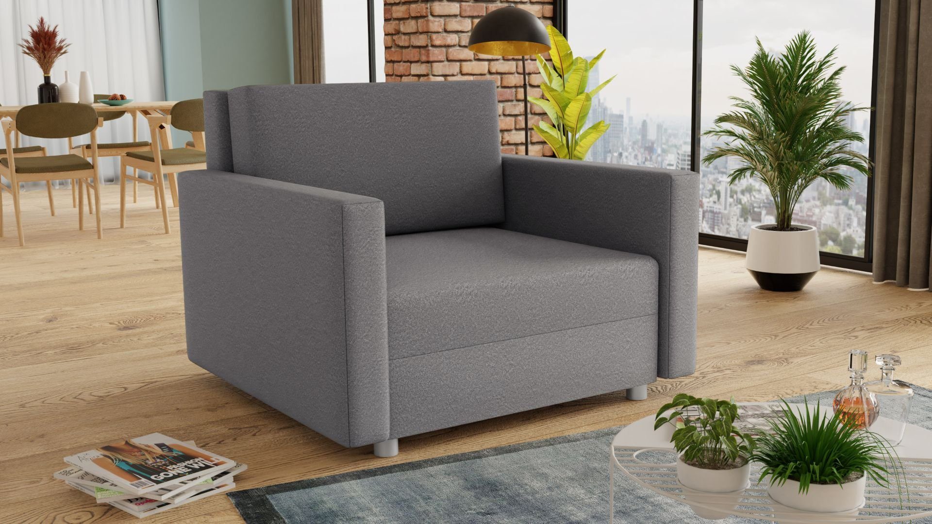 Sofnet Schlafsofa Pura Midi, mit Schlaffunktion und Bettkasten, Bettsofa, Couch, 2 Sitzer