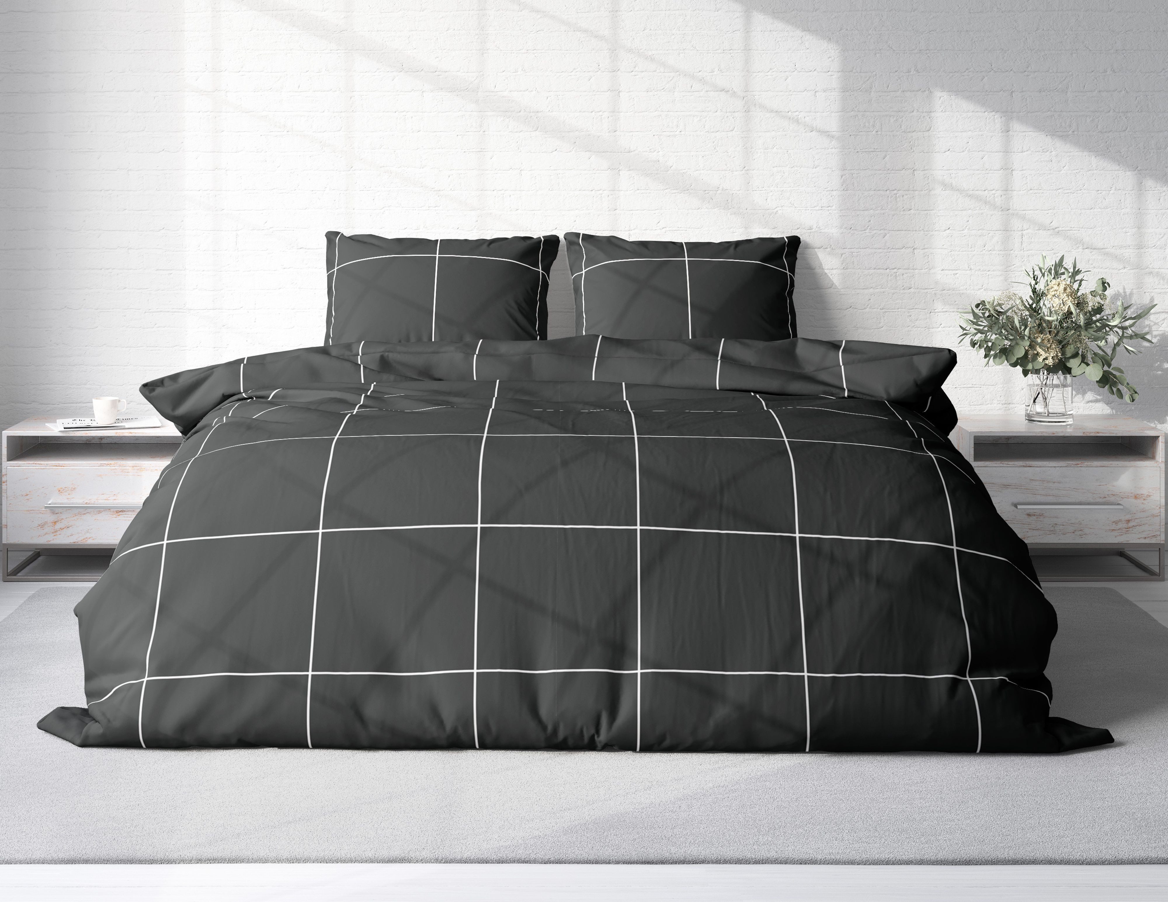 One Home Bettwäsche Winter Karomuster, Flanell, 3 teilig, modern kariert, k günstig online kaufen