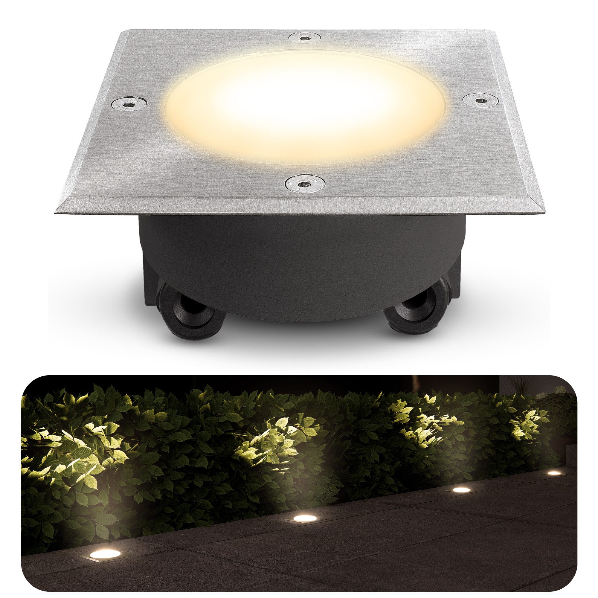SSC-LUXon LED Gartenstrahler Bodeneinbaustrahler quadratisch VIROK günstig online kaufen