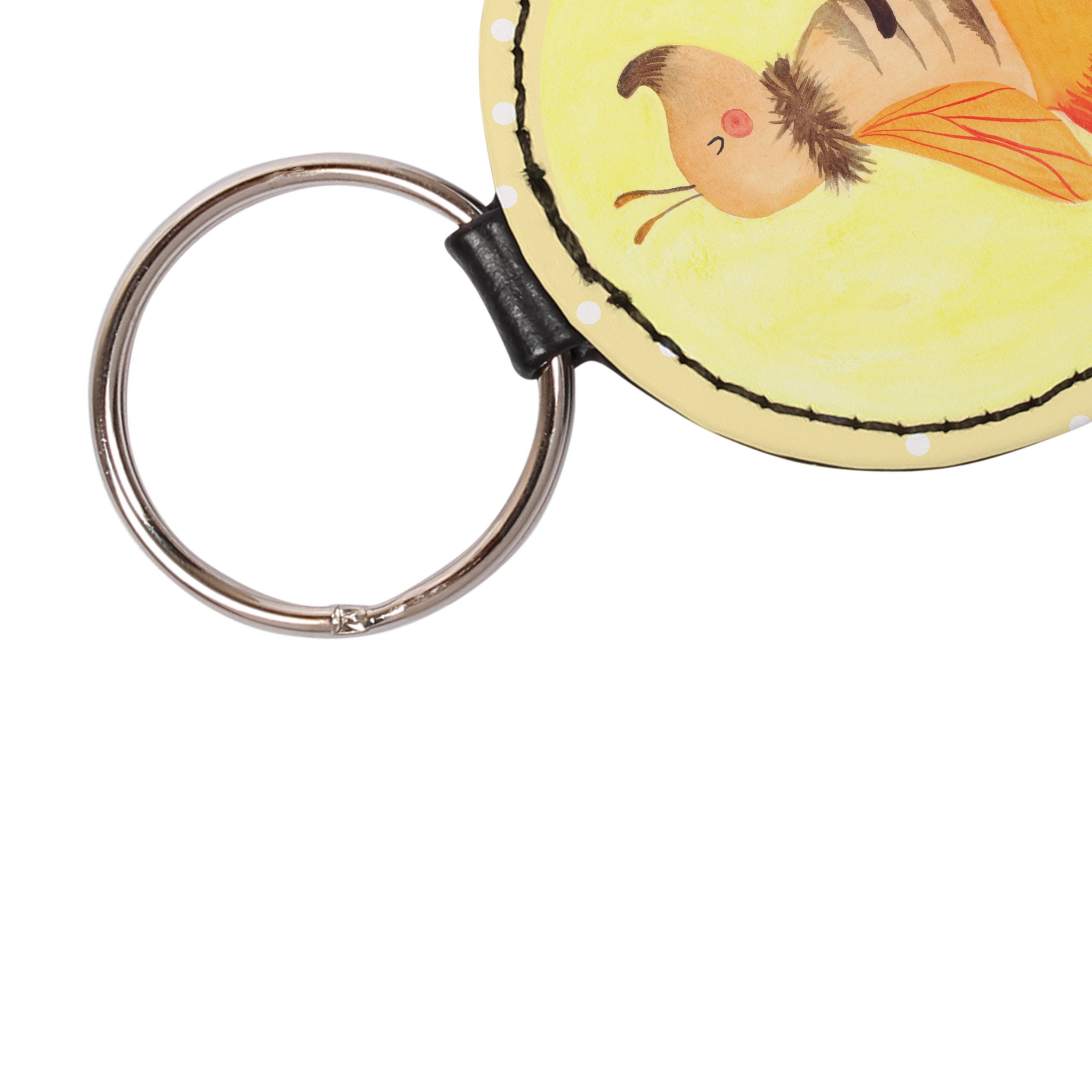 Geschenk, Liebesspruch, Schlüsselanhäng - (1-tlg) Mrs. Glühwürmchen Gelb & Mr. Schlüsselanhänger Panda - Pastell
