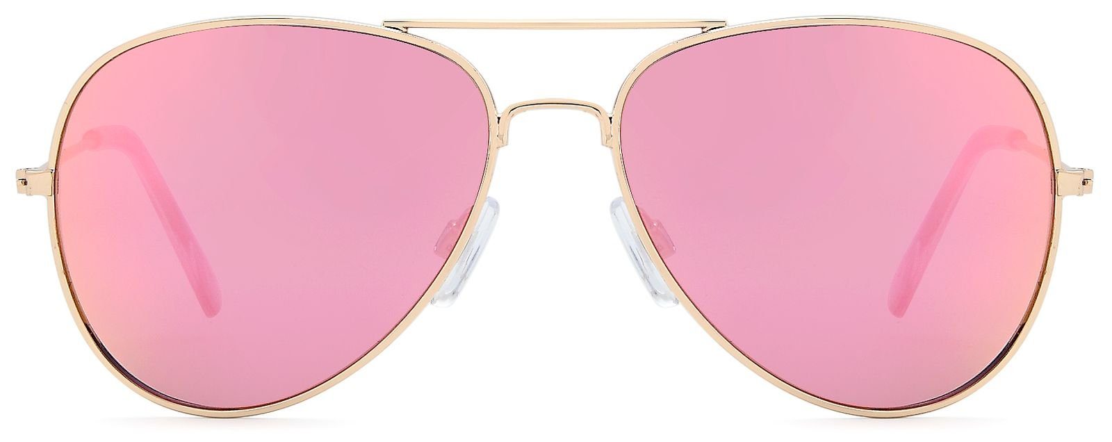Verspiegelt Gestell verspiegelt / Gold Pink styleBREAKER Glas (1-St) Sonnenbrille