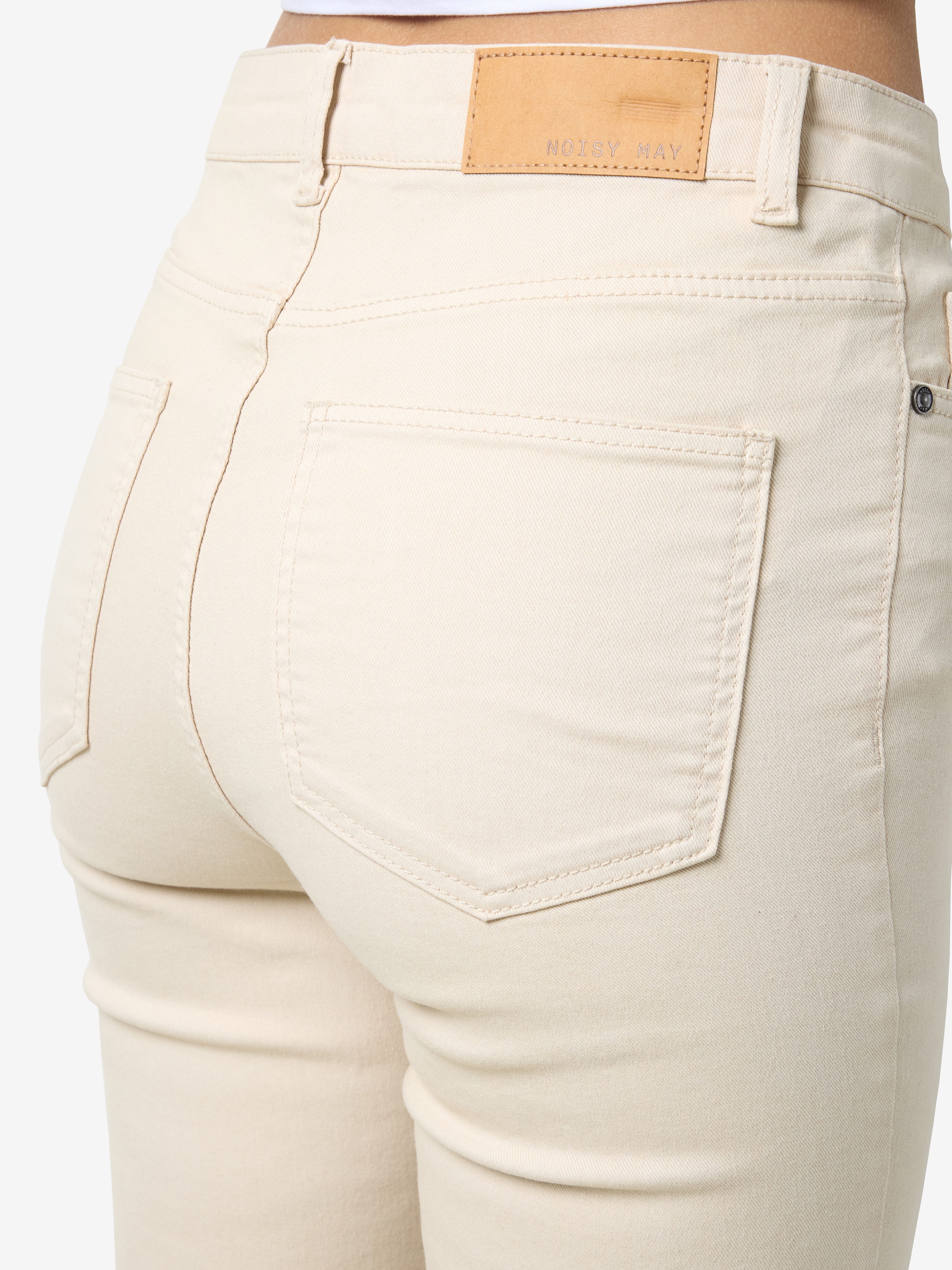 Noisy may Bootcut-Jeans NMSALLIE HW FLARE JEANS OATMEAL NOOS
