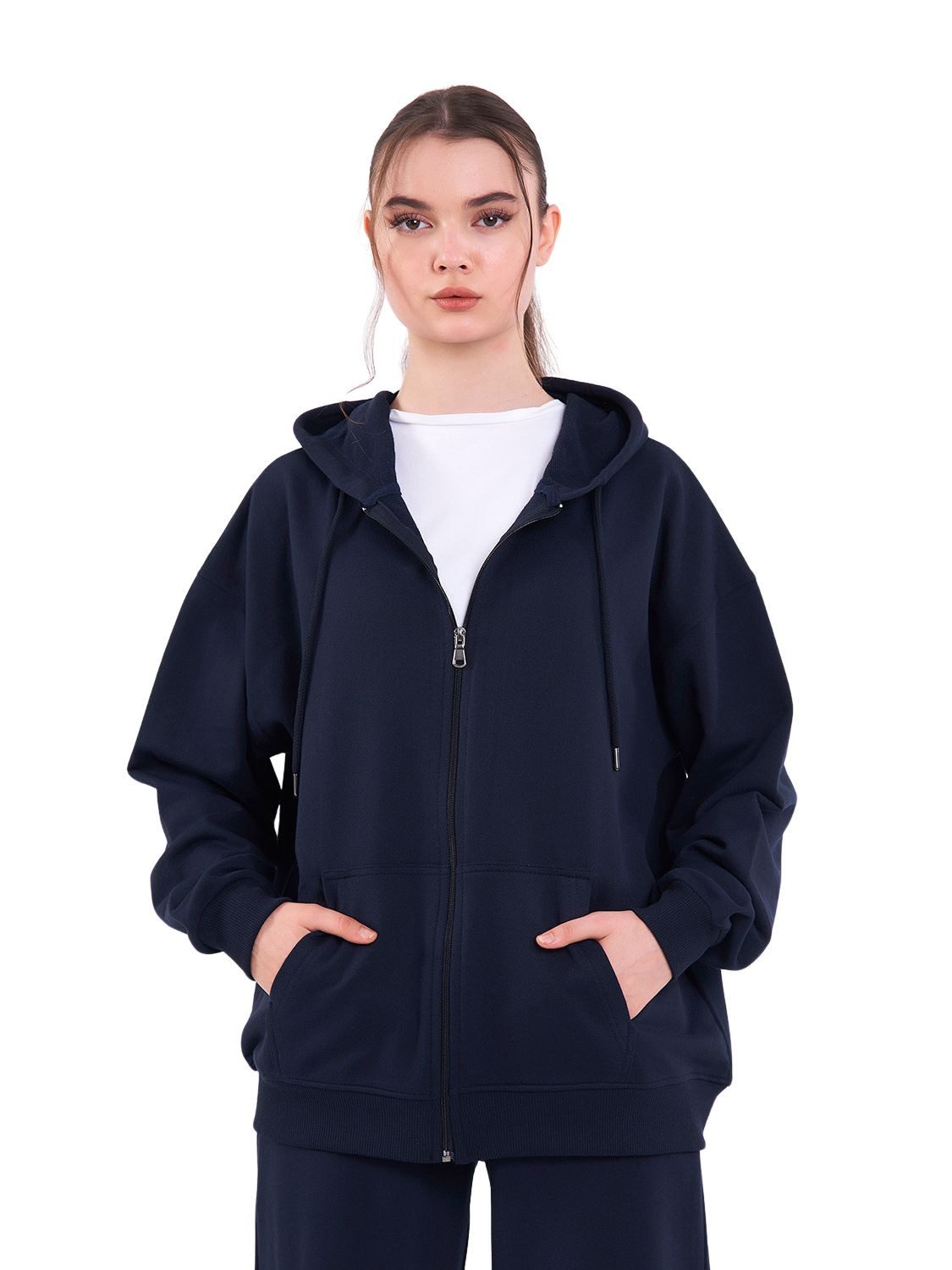COMEOR Kapuzensweatjacke Damen Bequeme Baumwoll-Hoodie-Jacke Kapuzensweatsh günstig online kaufen