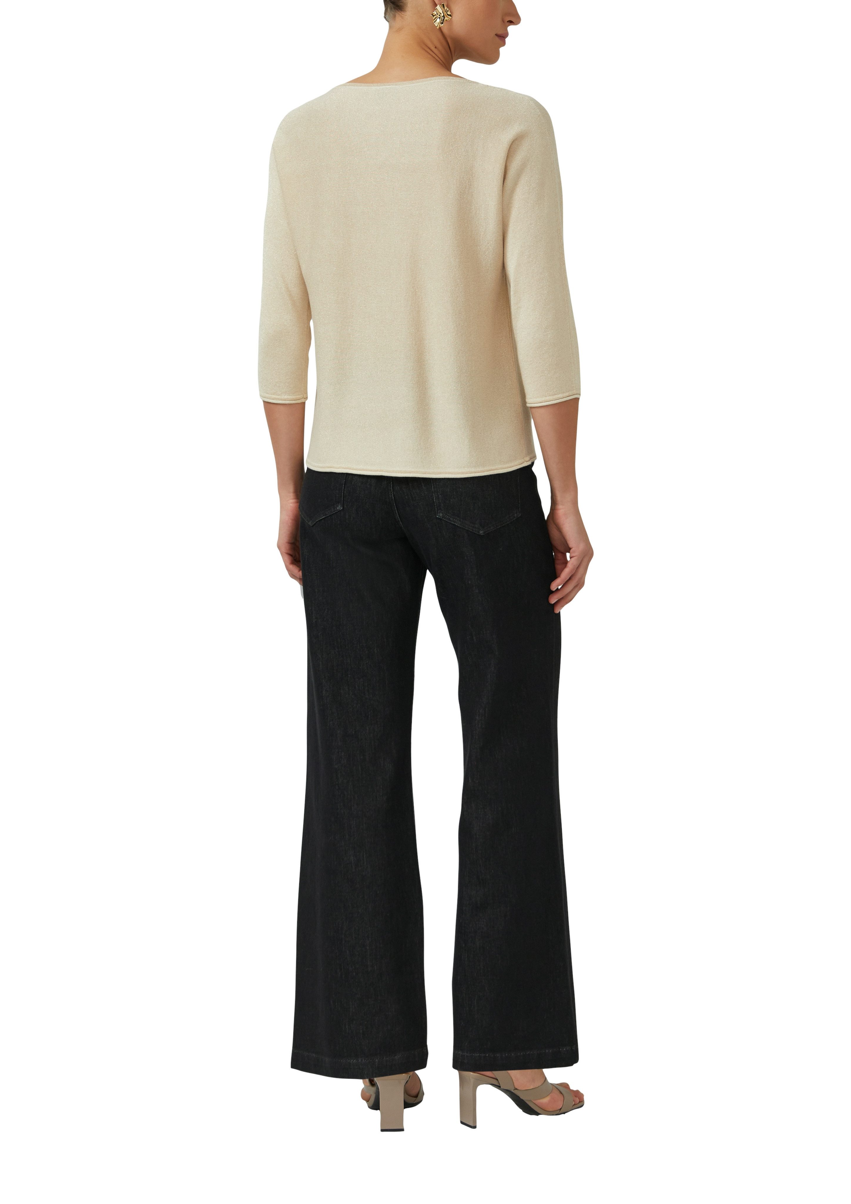 s.Oliver BLACK LABEL 3/4 Arm-Pullover mit Glitzer-Details