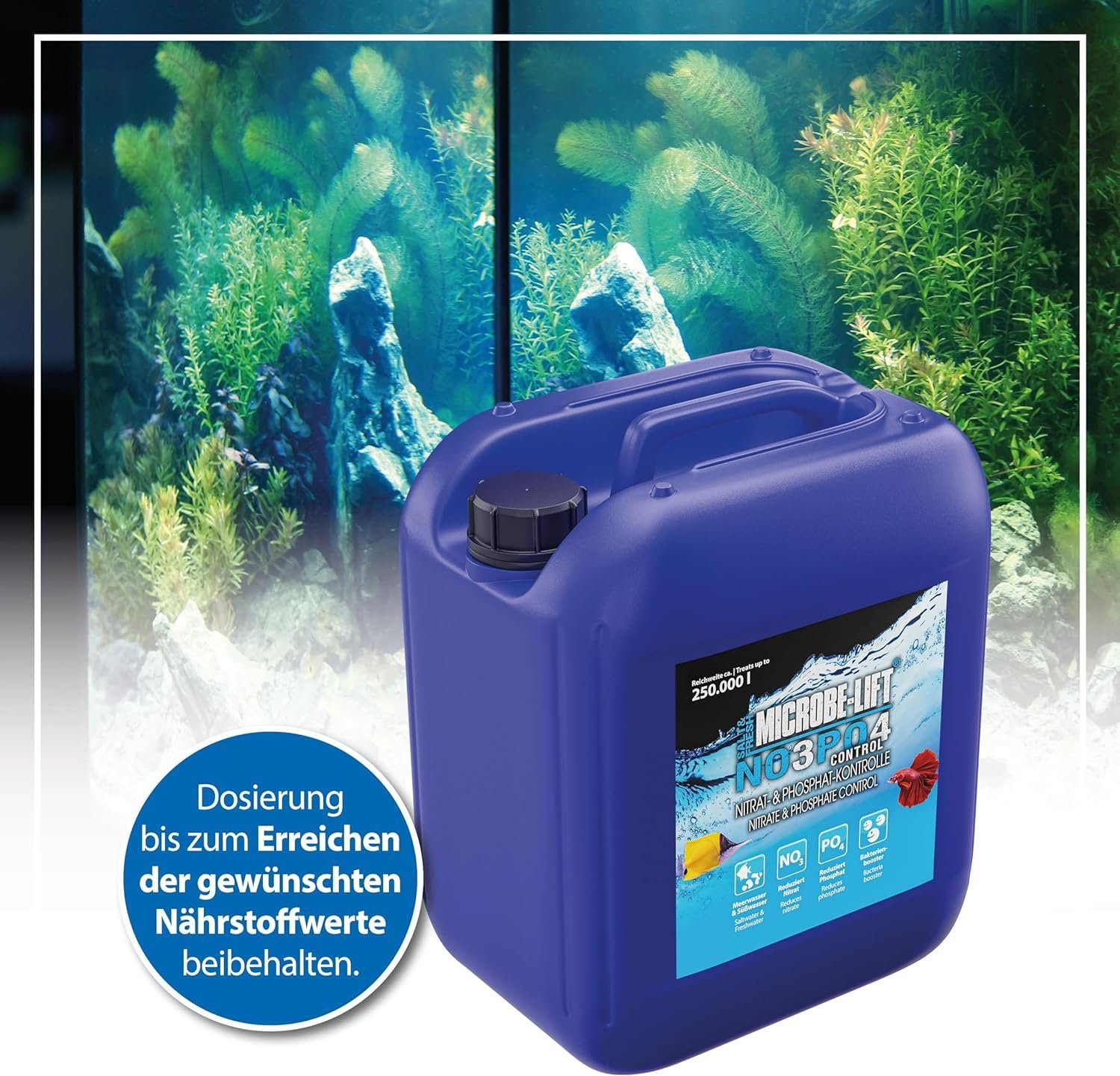 Microbe-Lift Aquariumfilter Microbe-Lift NOPO Control - Nitrat- & Phosphat-Kontrolle 5l für Süß-