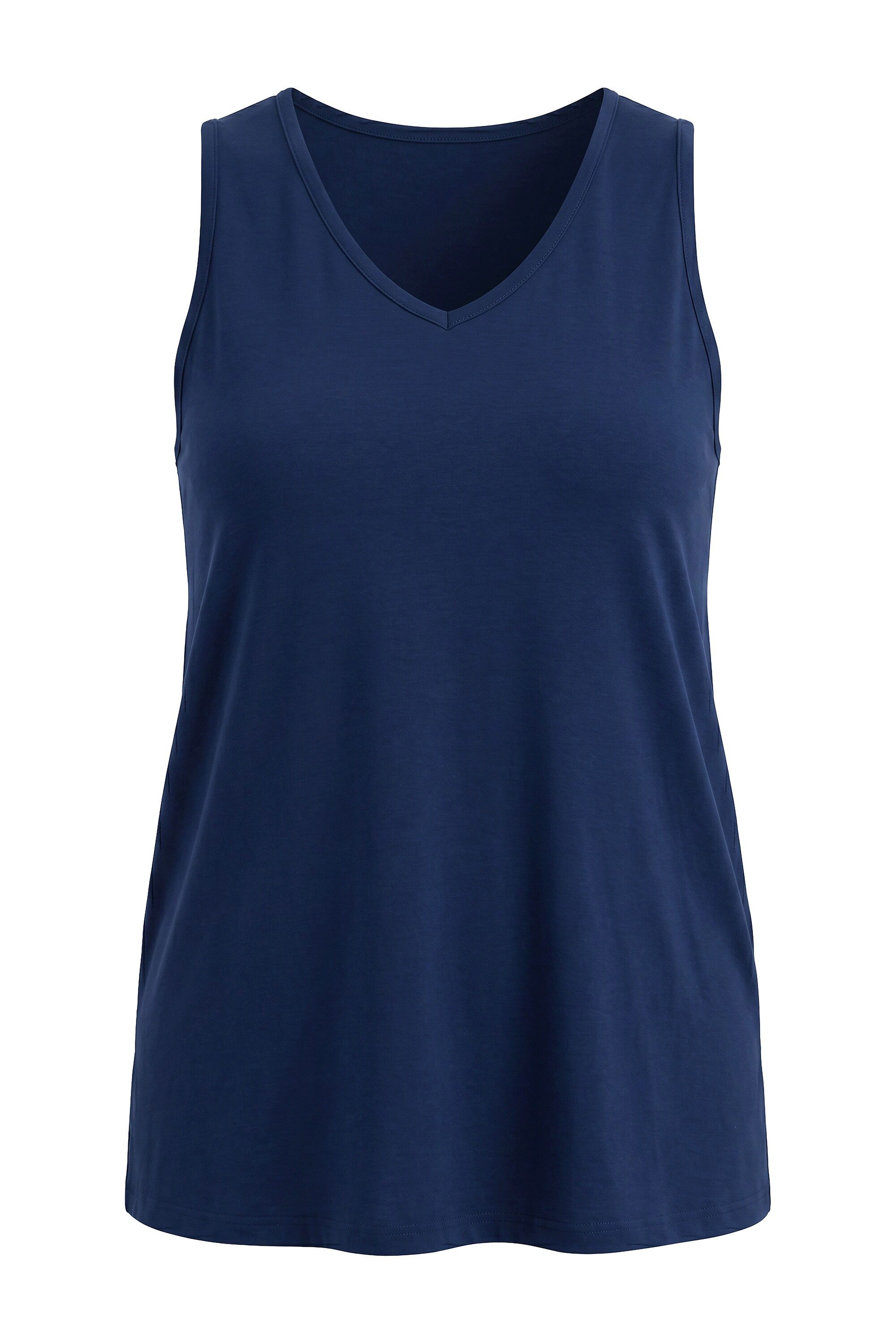 Angel of Style Longtop Top A-Linie V-Ausschnitt Seitenschlitze