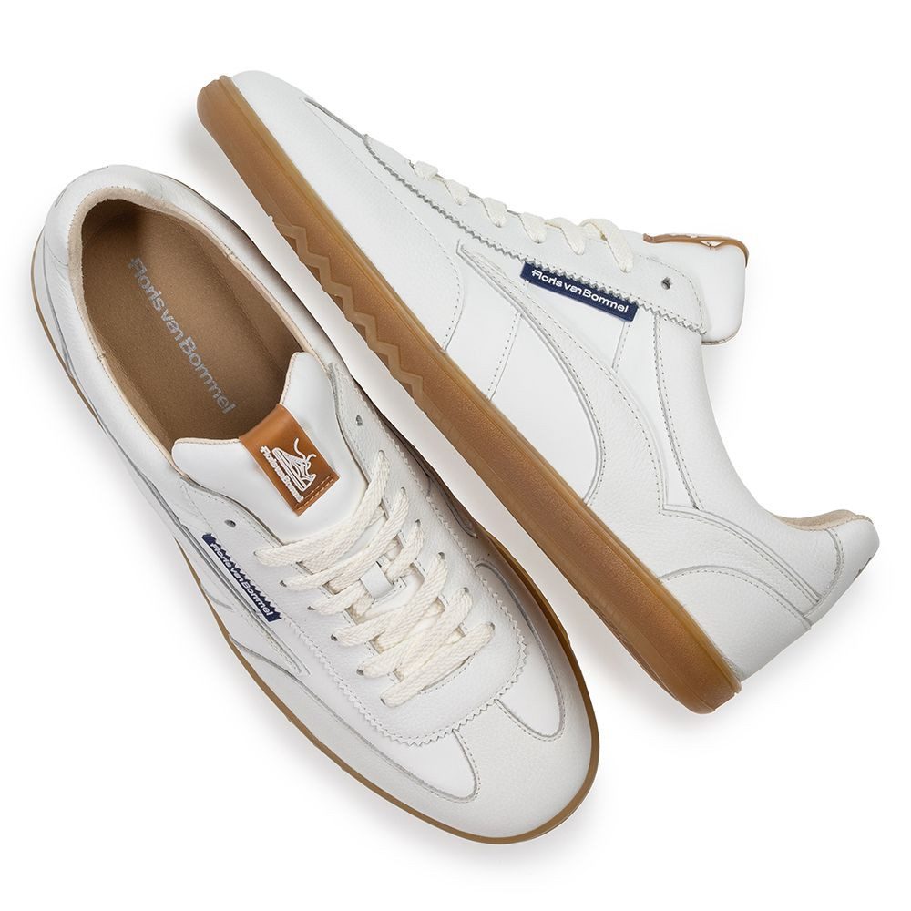 Floris van Bommel Floris Sport White Printed leather Sneaker
