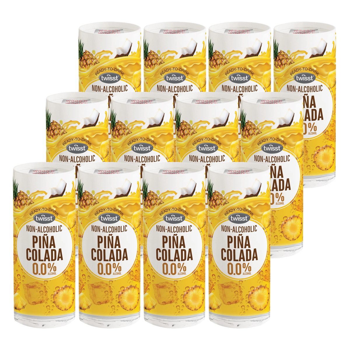 twisst Mixgetränk, Twisst Pina Colada Kokosnuss und Ananas ohne Alkohol 240ml 12er Pack
