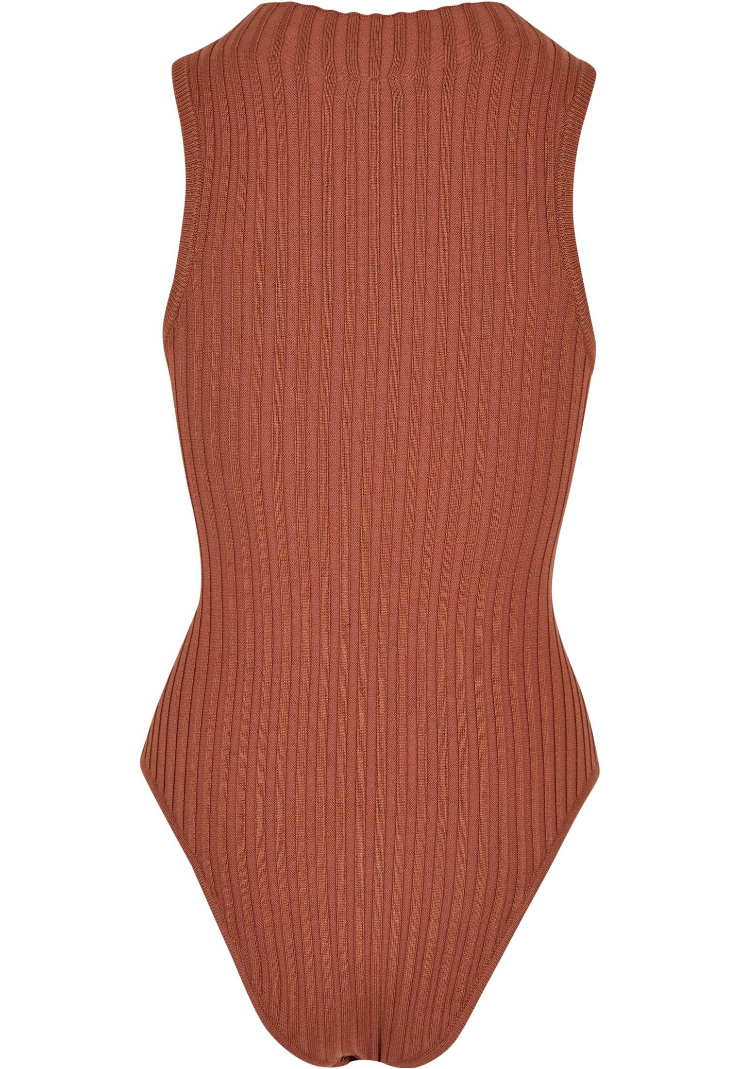 URBAN CLASSICS T-Shirt Ladies Body (1-tlg) Rib Sleevless terracotta Damen Knit