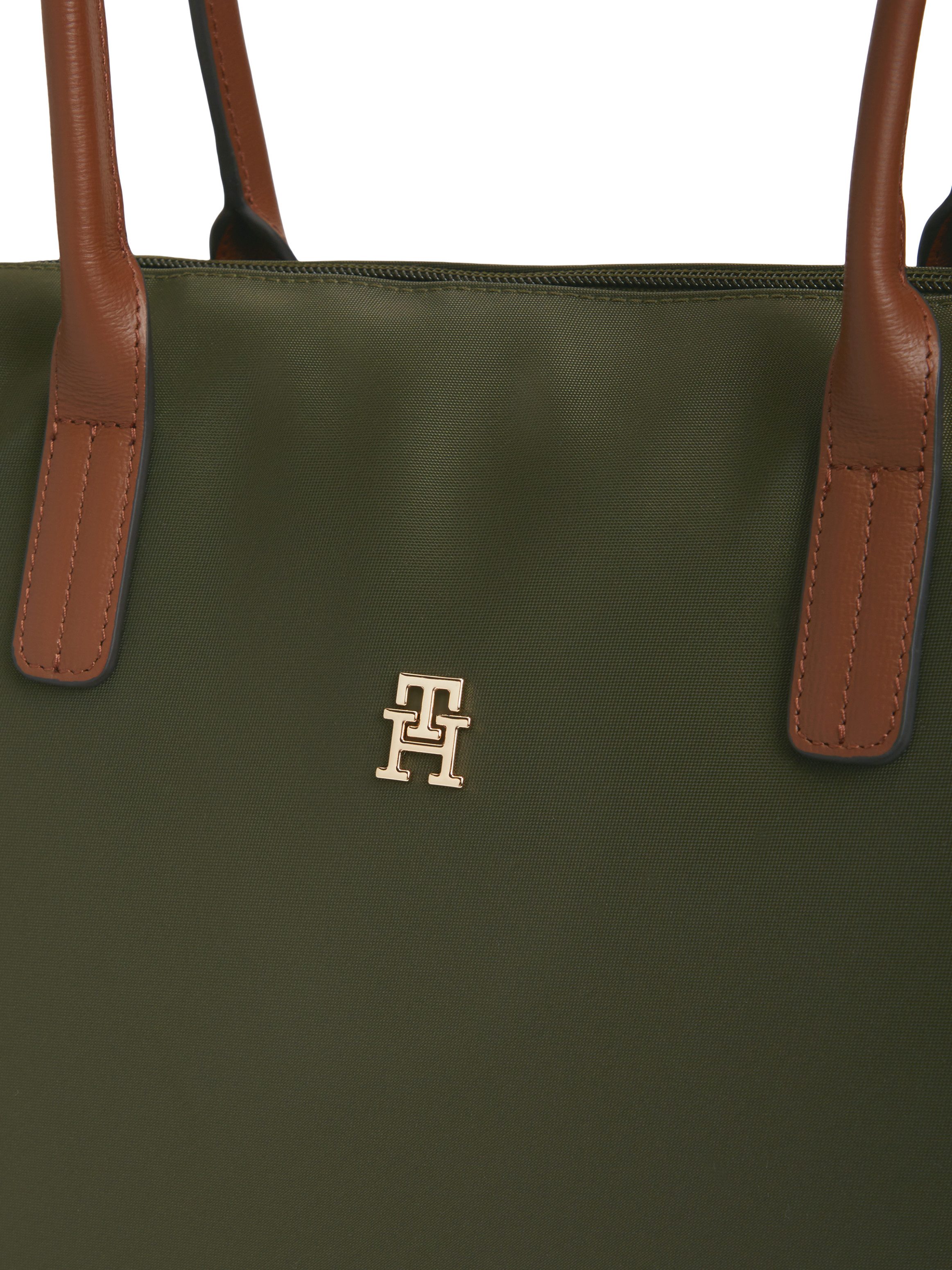 Tommy Hilfiger Tragetasche POPETTE TOTE, Damen Handtasche, Schultertasche mit kontrastfarbigen Henkeln – Bild 4 von 5