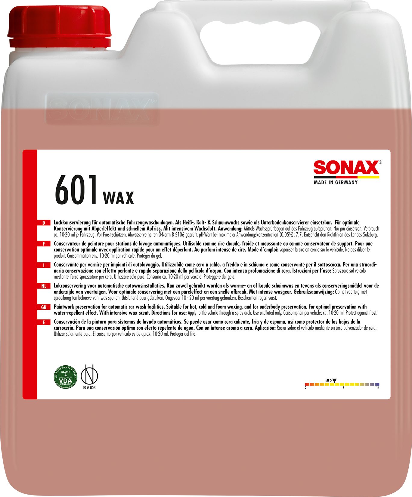 Sonax SONAX BrillantWachs mit Wachsduft 10 L Auto-Reinigungsmittel