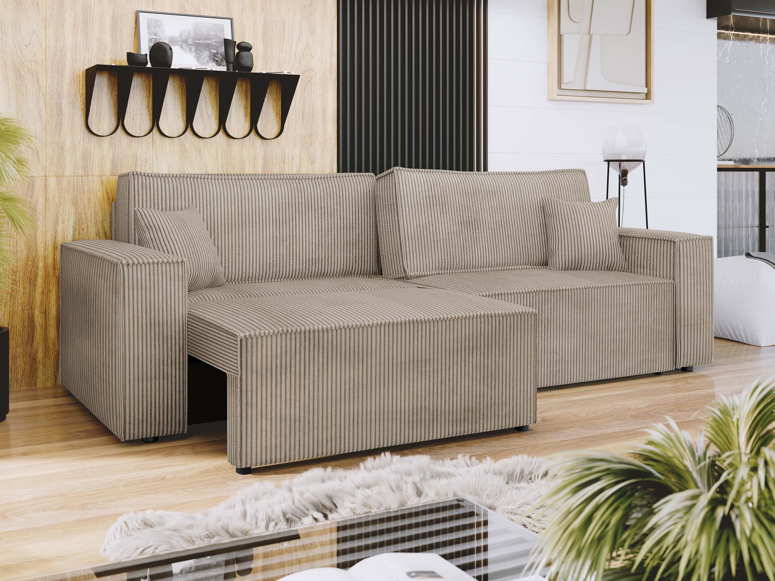 MIRJAN24 Schlafsofa Karl Cord mit L-Funktion, günstig online kaufen