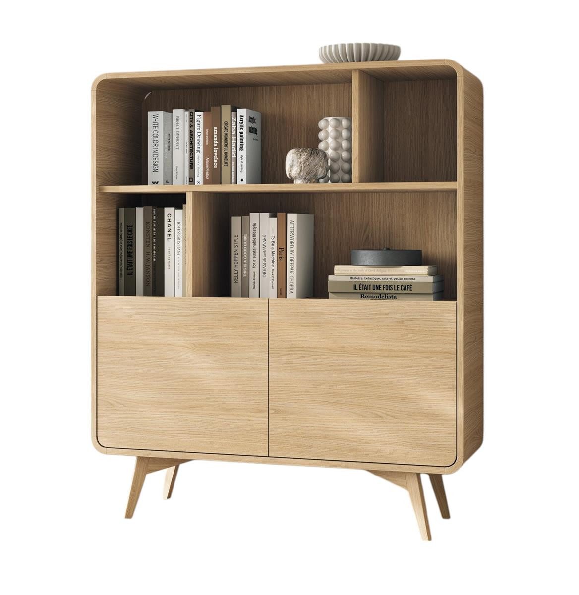 Compleo Bücherregal eiche, Regale 108 cm breit, Möbel für das Wohnzimmer günstig online kaufen