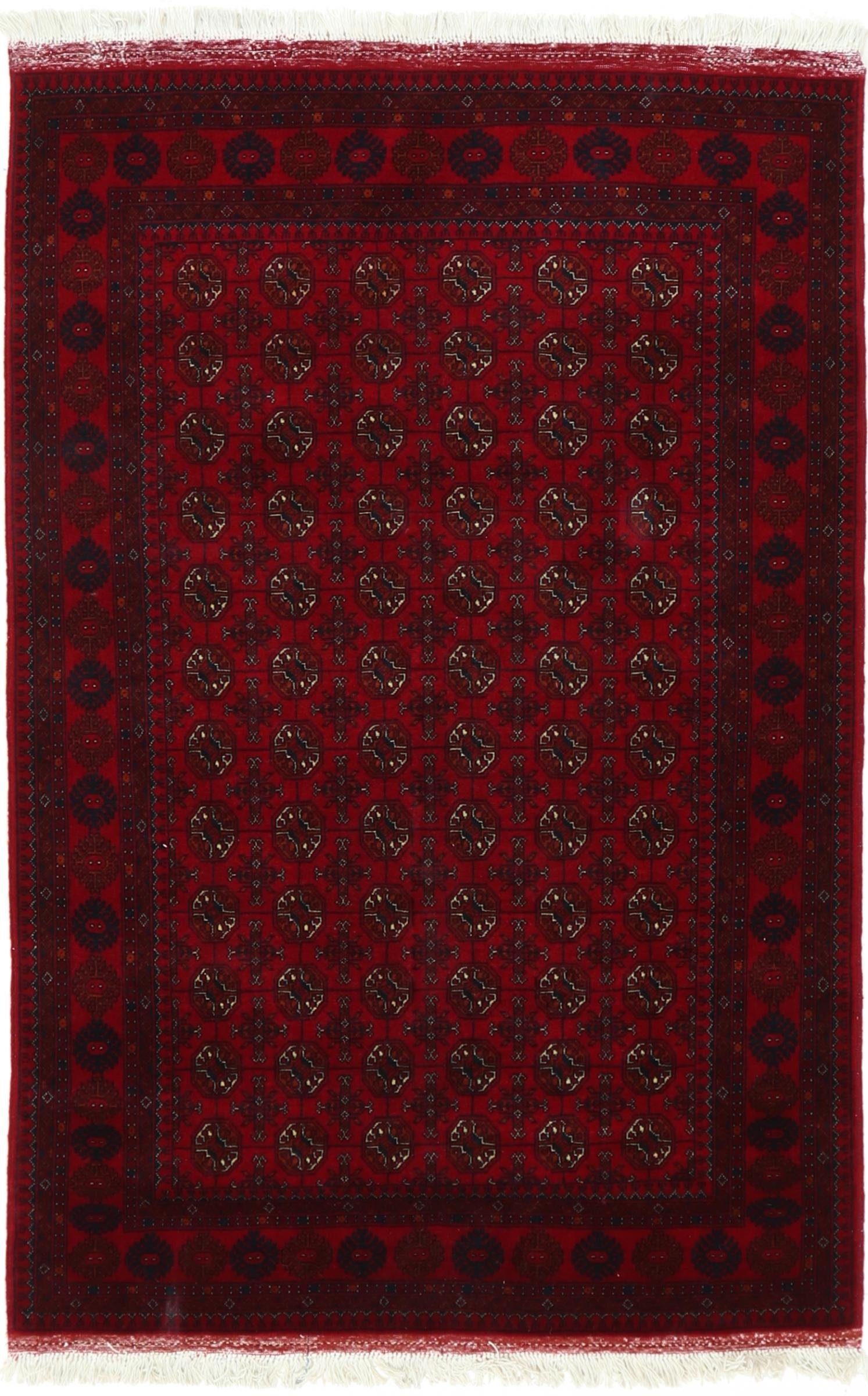Nain Trading Orientteppich Orientteppich Afghan Mauri 154x100 Handgewebter Teppich, Höhe: 0.6 mm