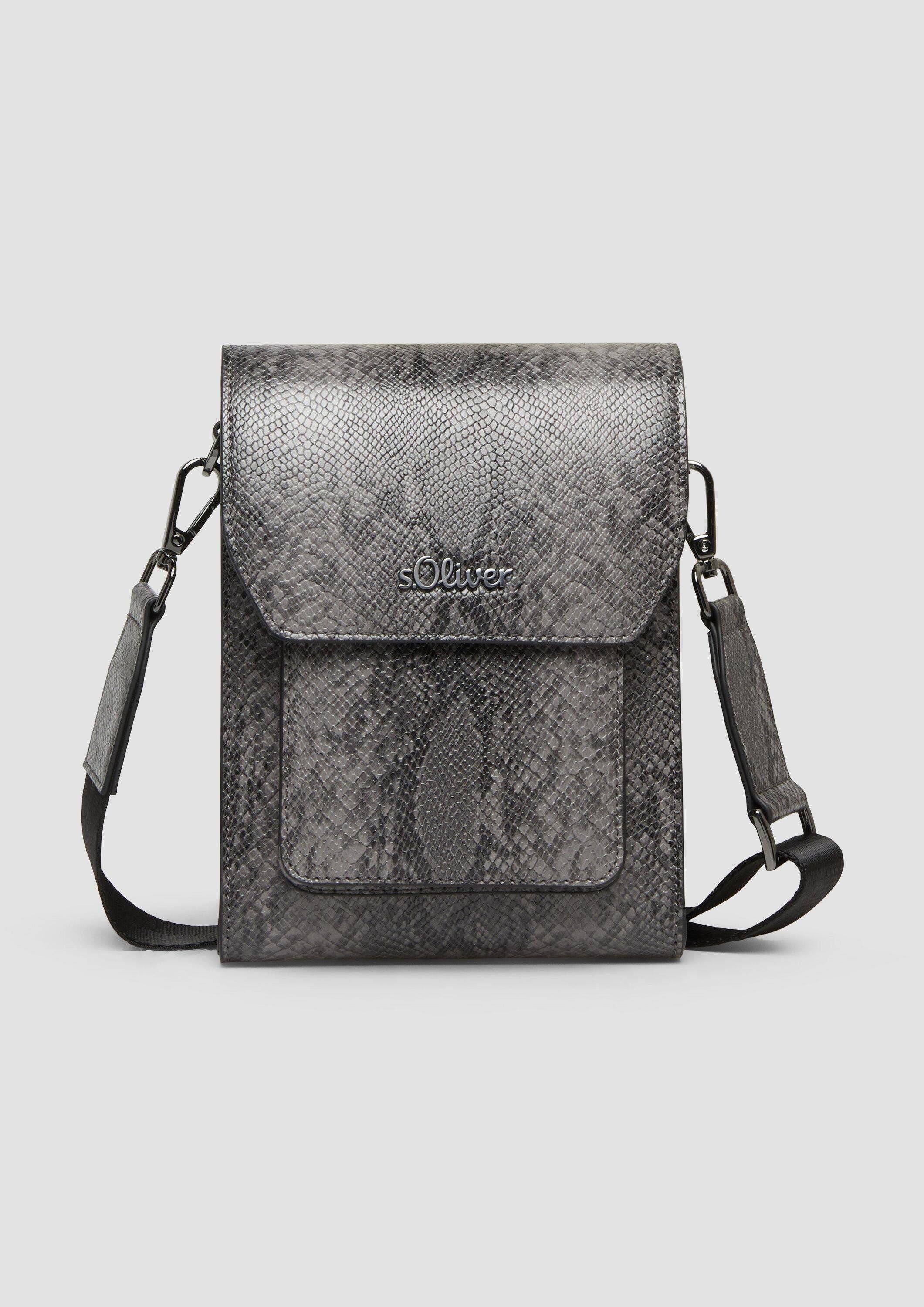 s.Oliver Handytasche Tasche, Mini-Bag in Reptilleder-Optik