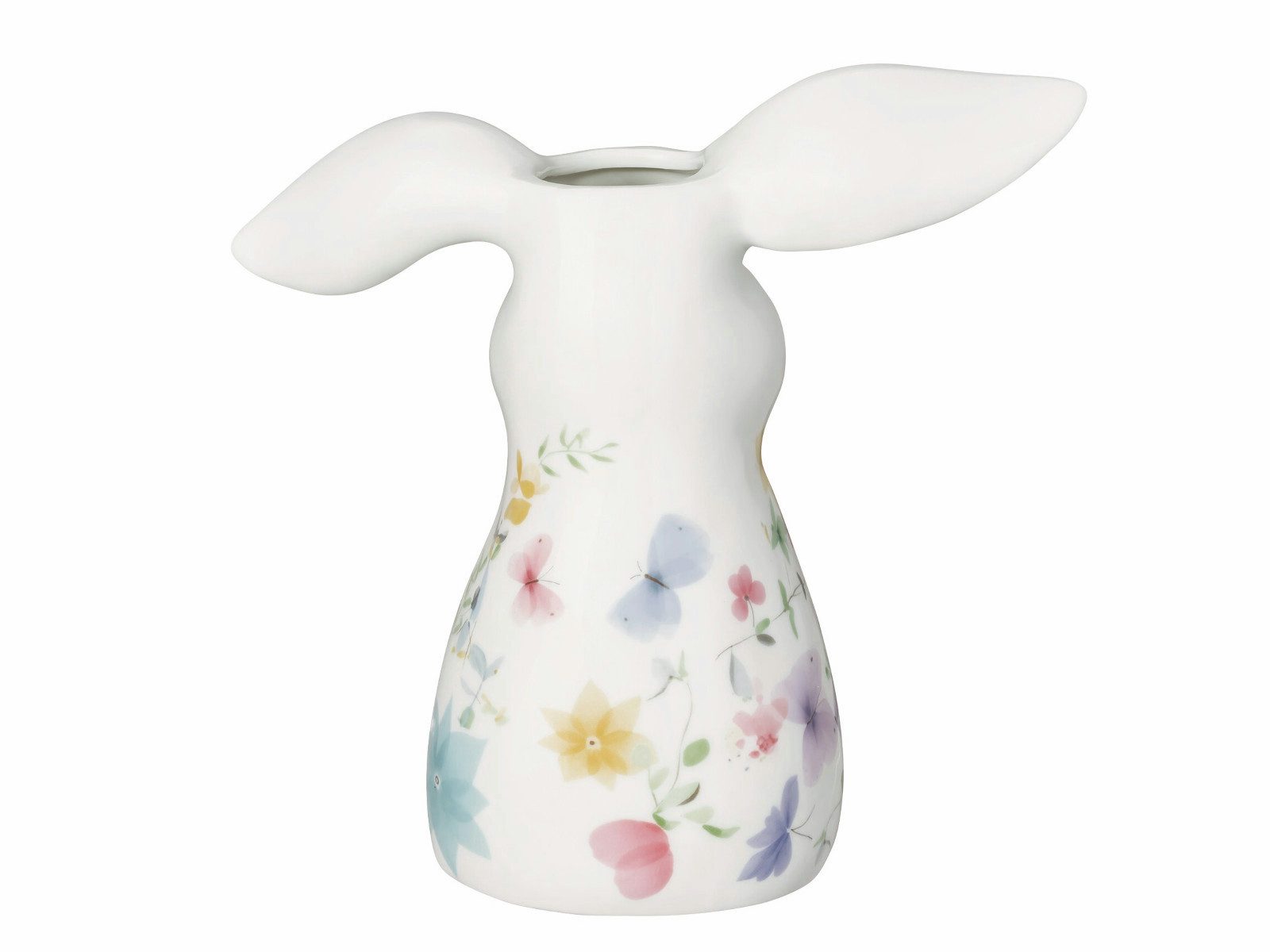HUTSCHREUTHER Dekovase Frühlingsgrüsse Blumenwiese Hasen-Vase 16cm (Vasen)