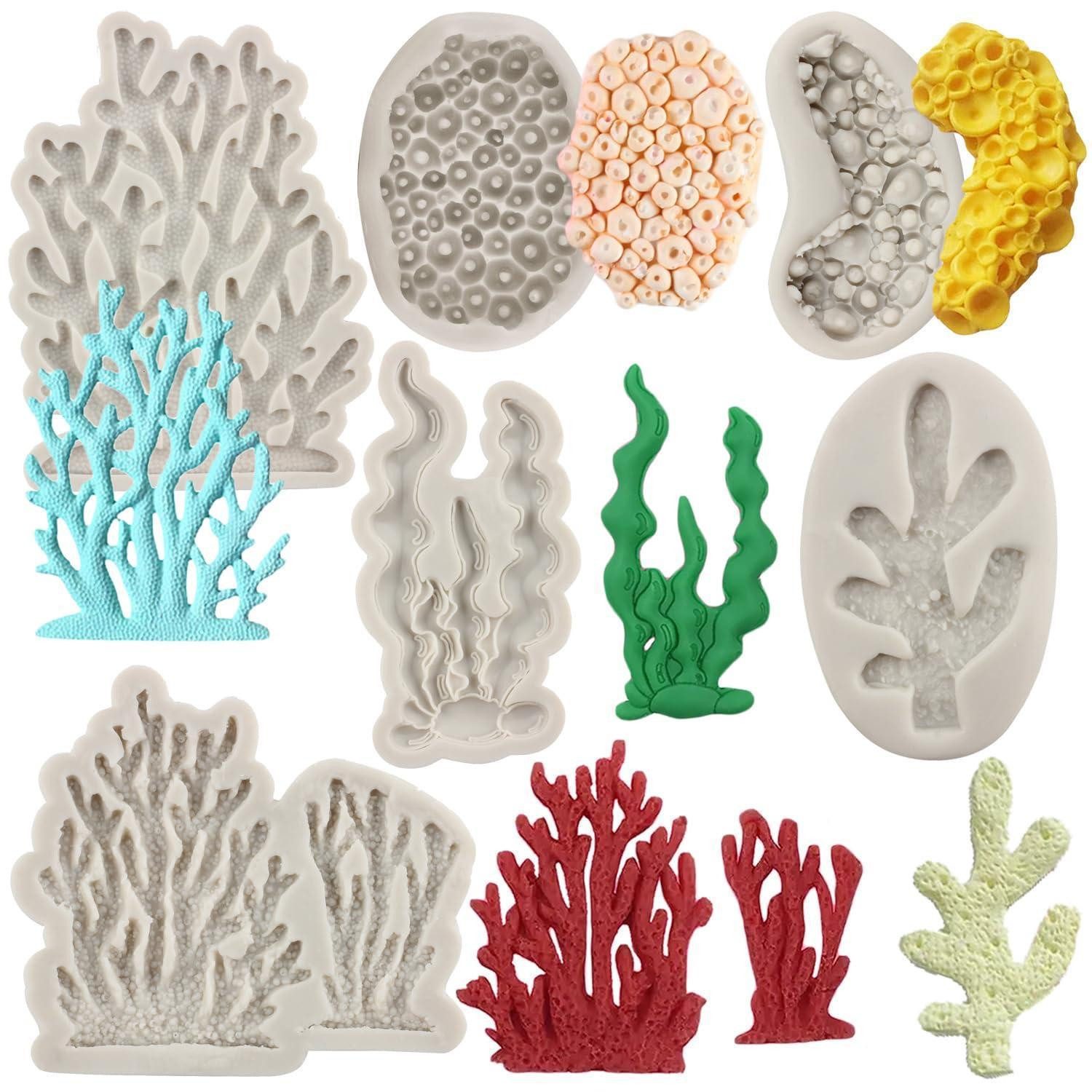 LuxusKollektion Sticker Silikonform Korallen Algen Set 6tlg, (6-tlg)