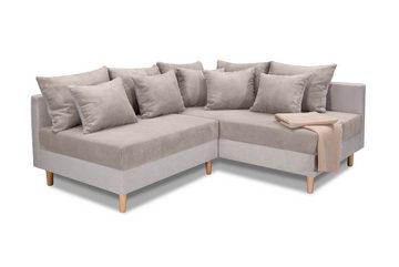 COLLECTION AB Ecksofa L-Form, Ecksofa,Ottomane rechte Seite montierbar,Komfortablen bonnelfederkern