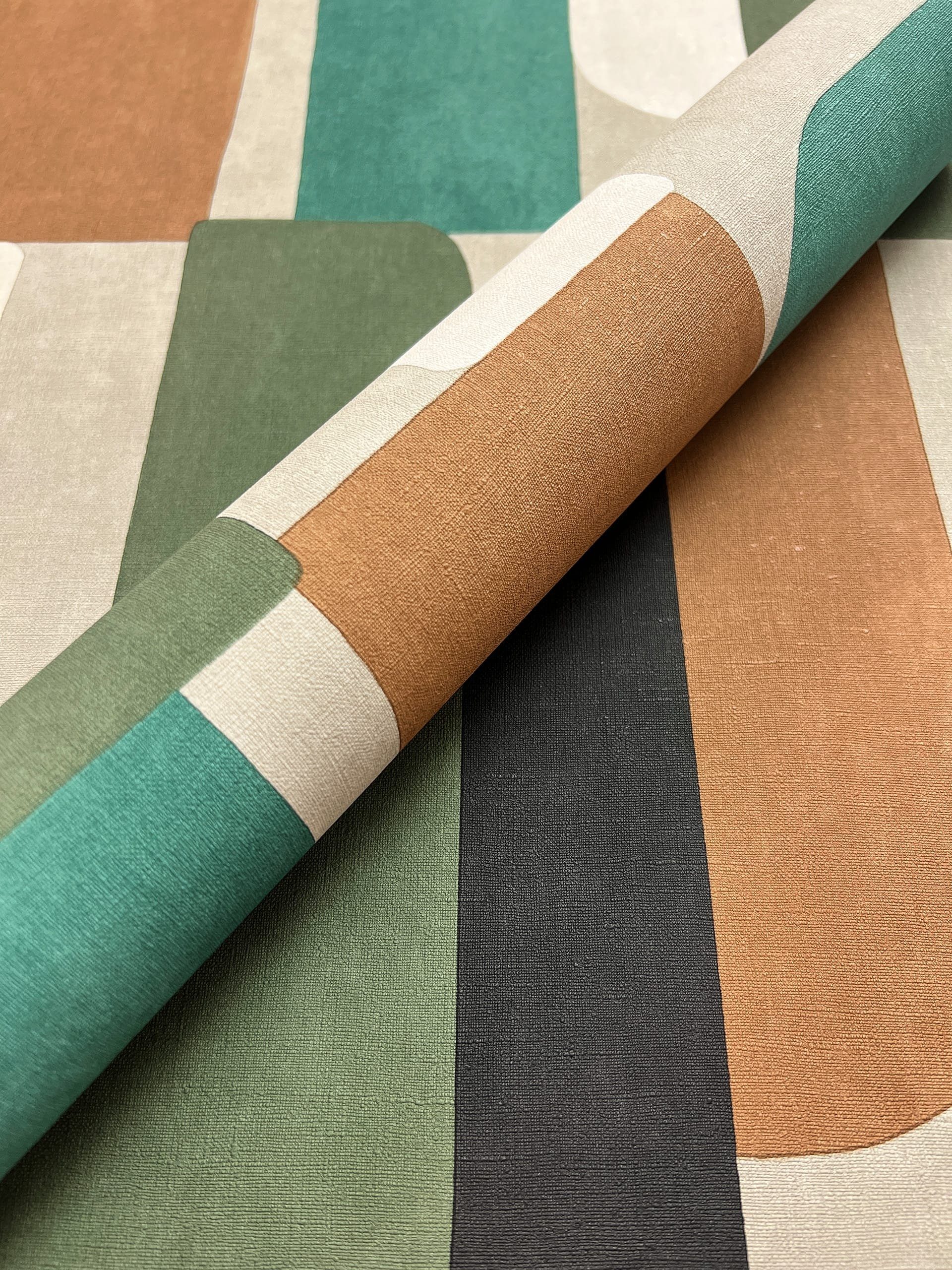 Newroom Vliestapete, Grün Tapete Modern Grafik - Mustertapete Abstrakt Grau günstig online kaufen