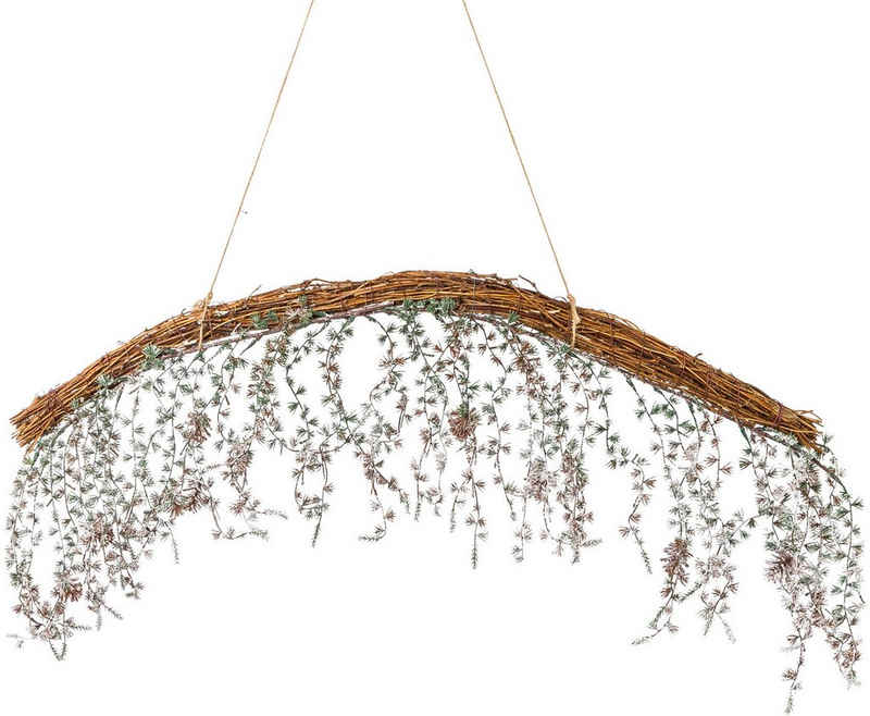 Winterliche Kunstpflanze »Weihnachtsdeko« Zeder, Creativ deco, Reisigbogen mit Zweige in geeister Optik, Länge 78 cm