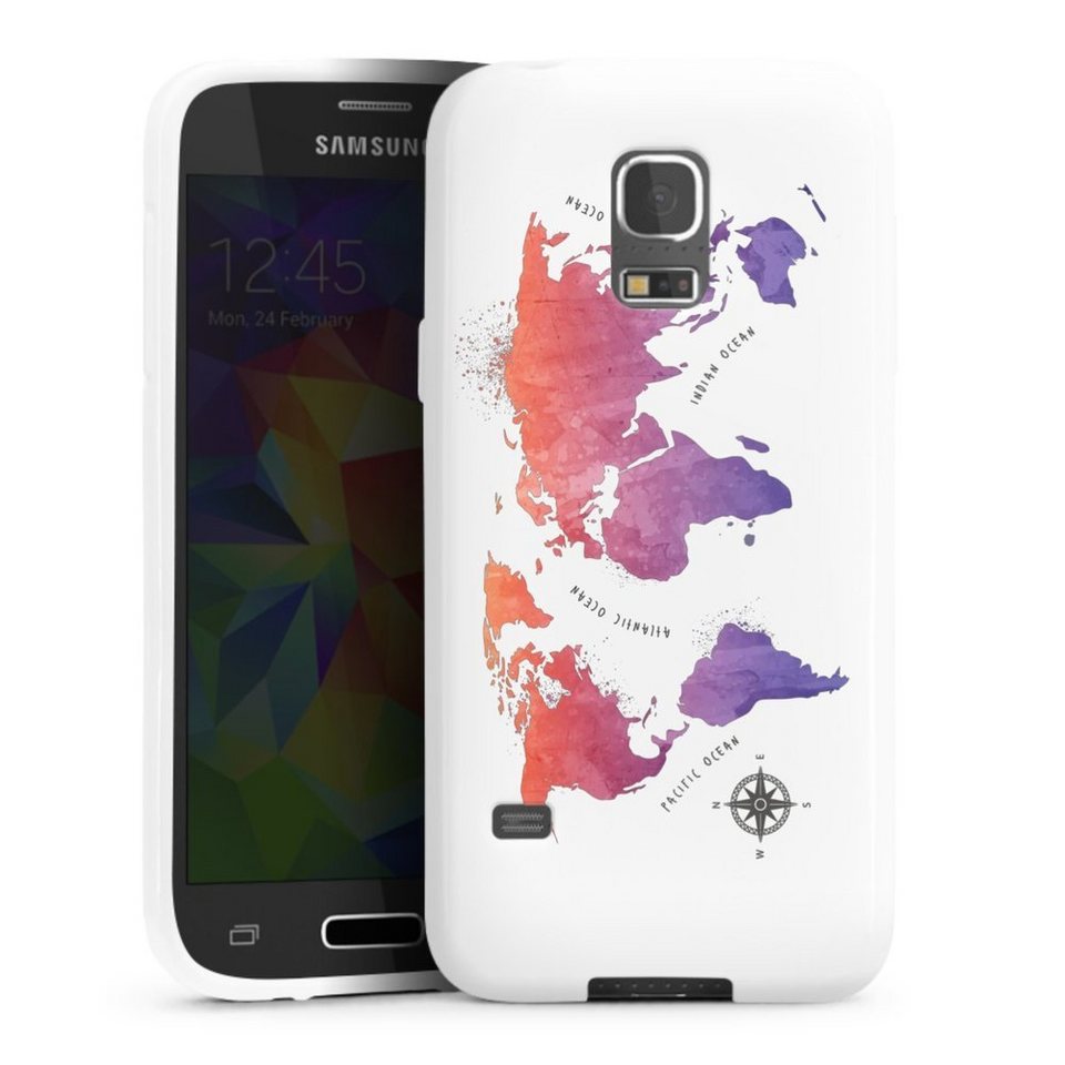 Deindesign Handyhulle Worldmap Watercolor Ohne Hintergrund Samsung Galaxy S5 Mini Hulle Weltkarte Landkarte Motiv Ohne Hintergrund Online Kaufen Otto