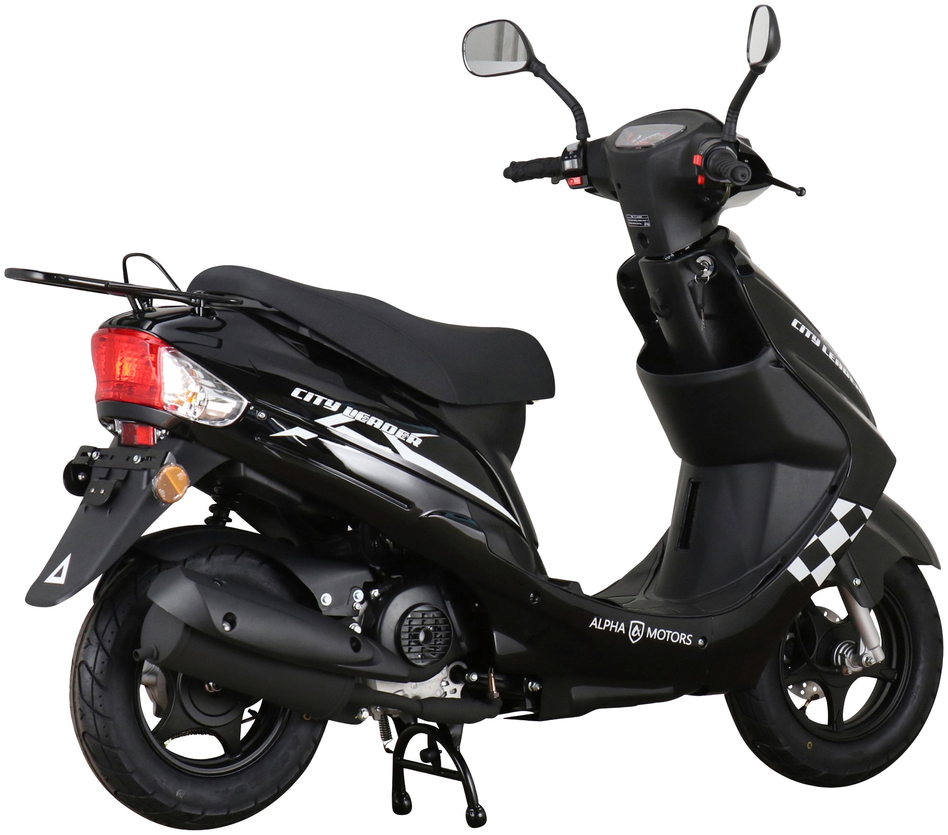 25 Mofaroller 5 km/h, CityLeader, Alpha 50 schwarz Motors ccm, Euro