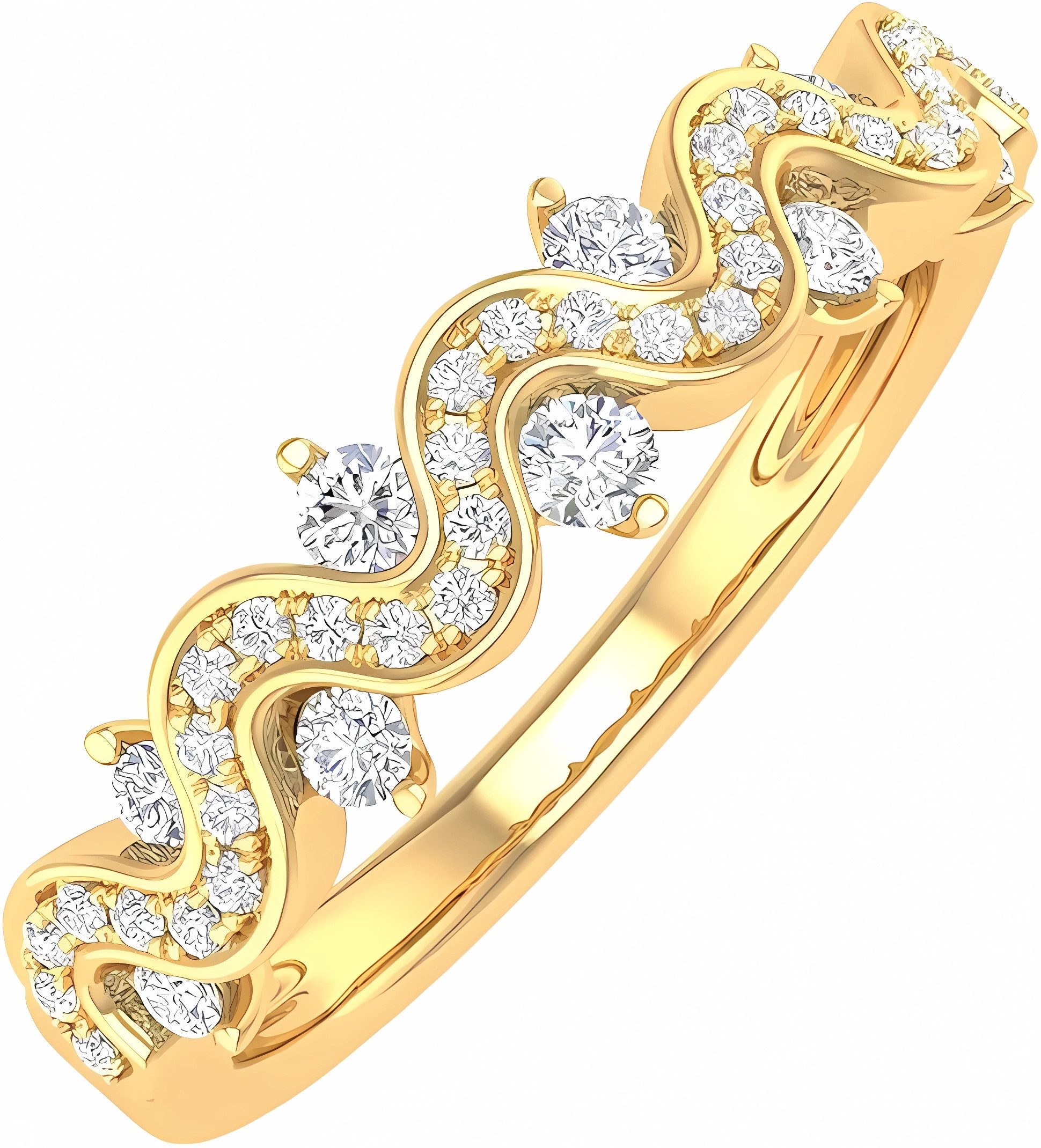 Diamantring Diamantring, Gold 585 Echtgold,Labordiamant,Ring Damen,Goldener Ring