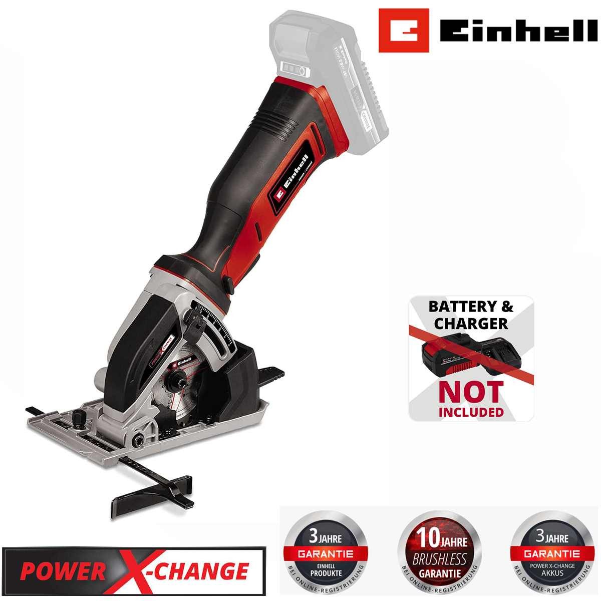 Einhell Akku-Handkreissäge Akku-Mini-Handkreissäge TE-CS 18/89 Li - Solo ohne Akku und Ladegerät