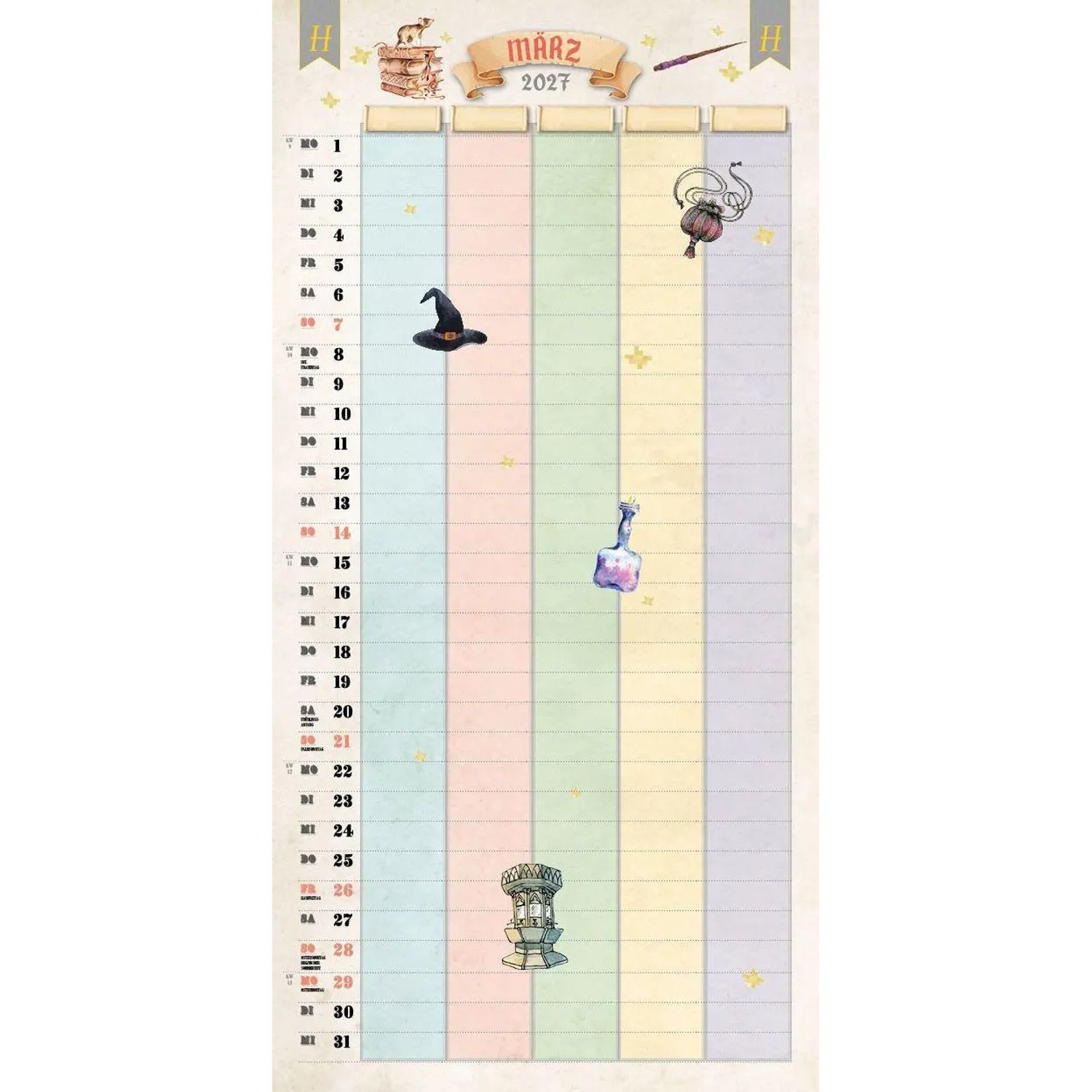 Edition Lempertz Wandkalender Der große inoffizielle Familienplaner für Potterheads Kalender 2027 – Bild 5 von 5