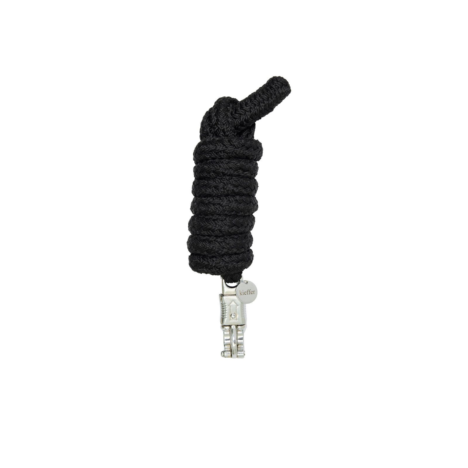 Kieffer Führstrick Führstrick für Pferde, Satin Shine, 2 m, Panikhaken, Schwarz