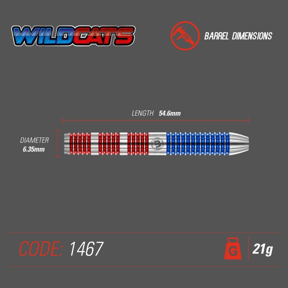 Winmau Dartpfeil Steeldart Winmau Wildcats 1467 - Dartscheibe.