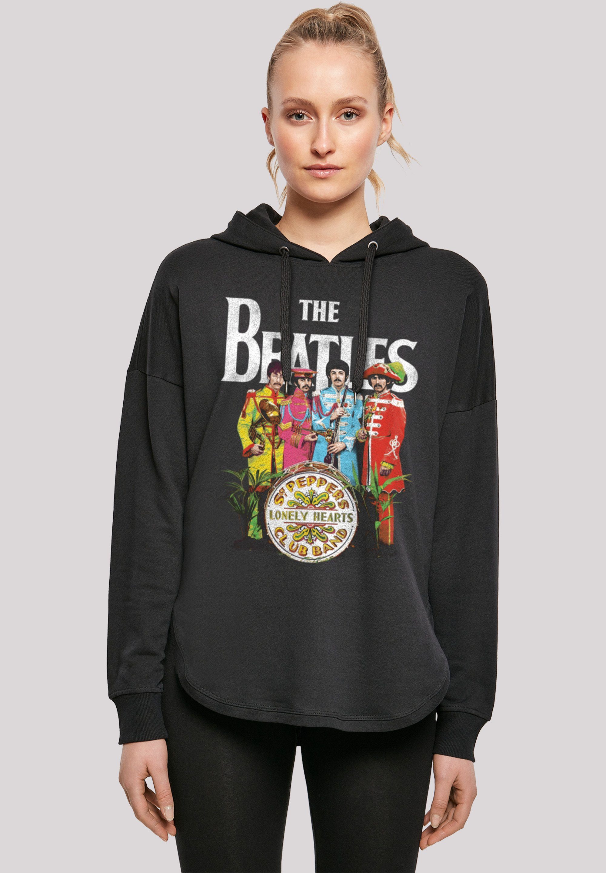 F4NT4STIC Kapuzenpullover Pepper Hoodie Beatles Sgt Band Print, The Offiziell Oversize Black The lizenzierter Beatles