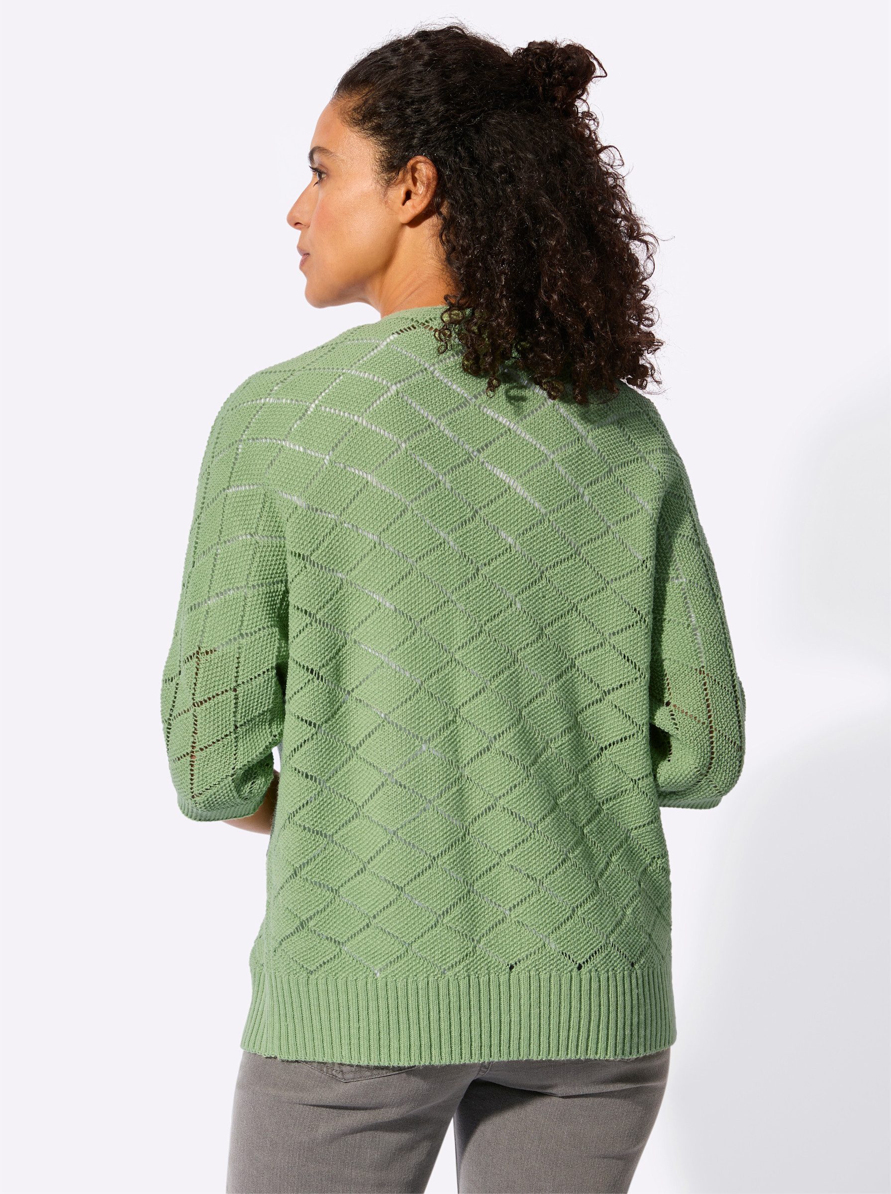 Witt Strickjacke Strickjacke 3/4-Arm Ajour günstig online kaufen