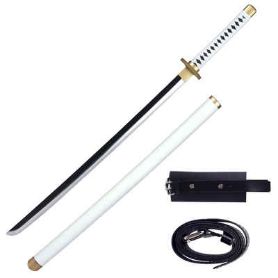 GalaxyCat Spielzeug-Schwert Schwerter von Lorenor Zorro aus PU-Schaum, Katana mit Schwertscheide, Wado Ichimonji Katana von Lorenor Zorro mit Schwertständer