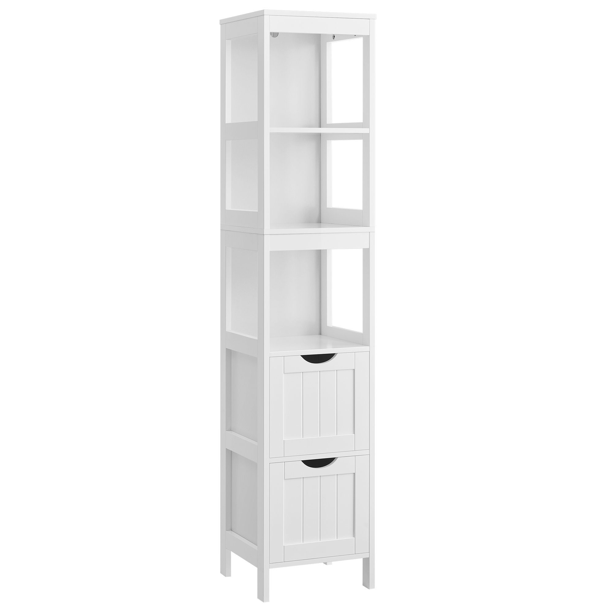 VASAGLE Badkommode Hochschrank Badezimmerschrank, 2 Schubladen, 30 x 30 x 141,5 cm, Badezimmer, schmal, stehend, Badschrank – Bild 2 von 5