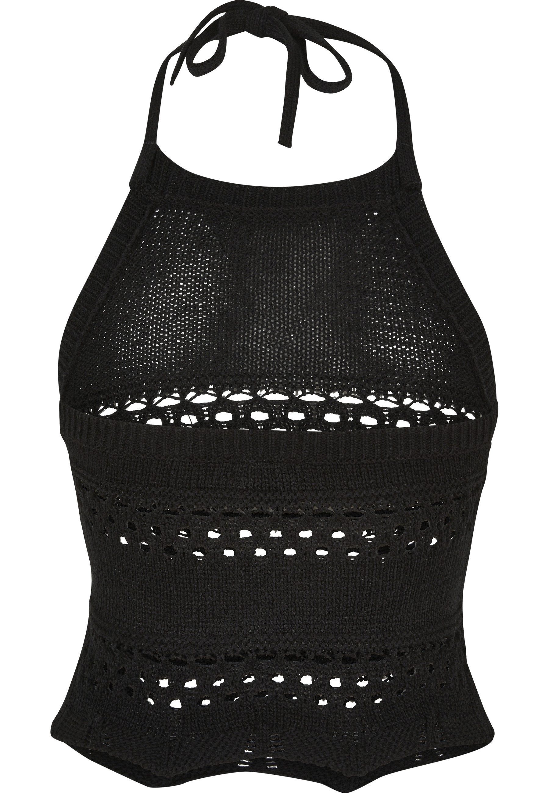 URBAN CLASSICS Tanktop Urban Classics Damen Ladies Short Crochet Knit Neckh günstig online kaufen